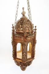 Pair of 18th Century Italian Giltwood Lanterns