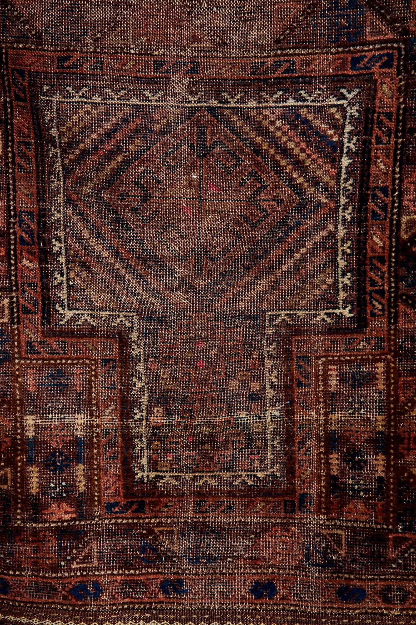 Early 20th century, handwoven Baluch rug from Western Afganistan
Beautiful and classically Baluch geometric detailed rug from Afganistan.
 