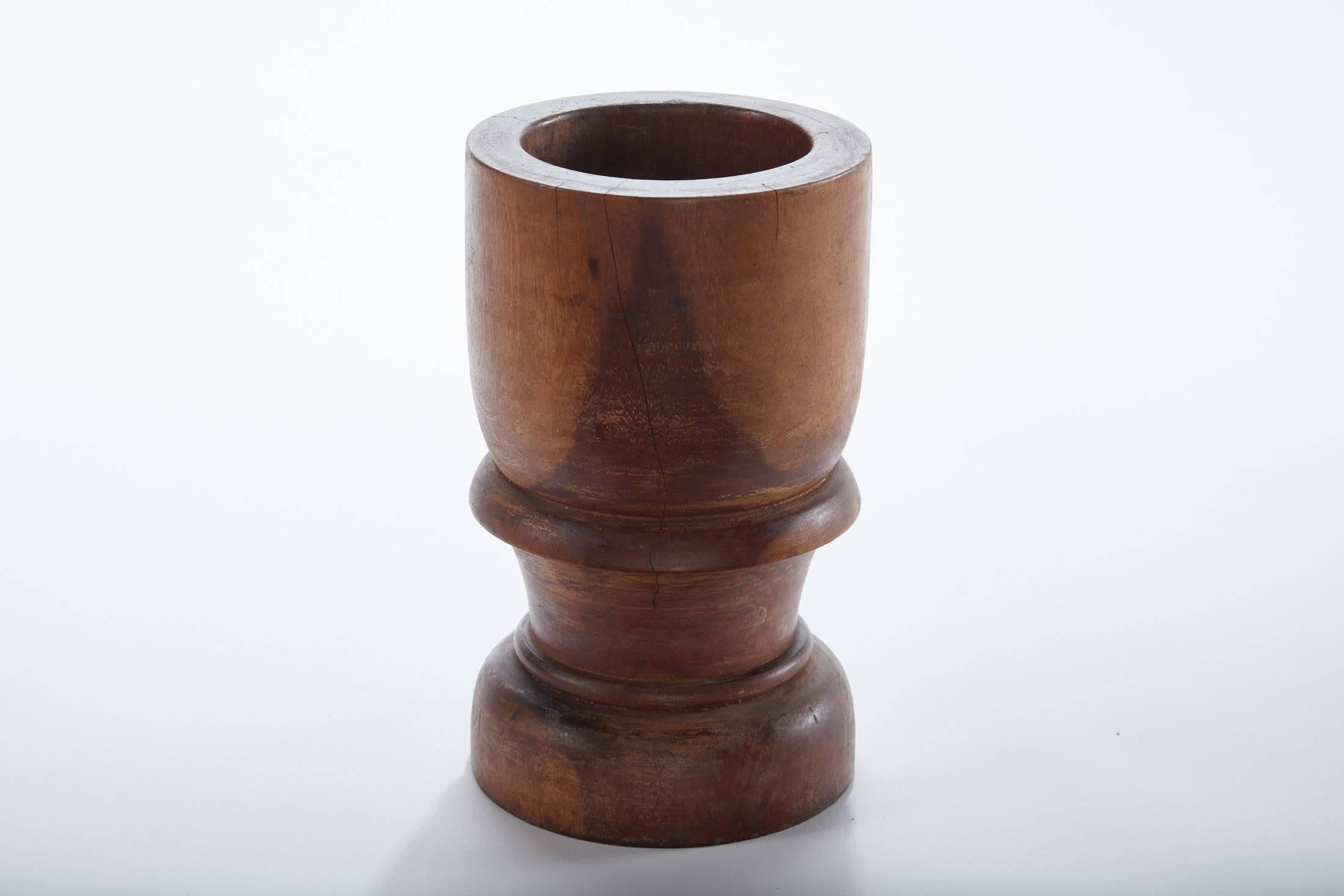 Early 20th century wooden mortar from Argentina
Found in the frontier region of the country.