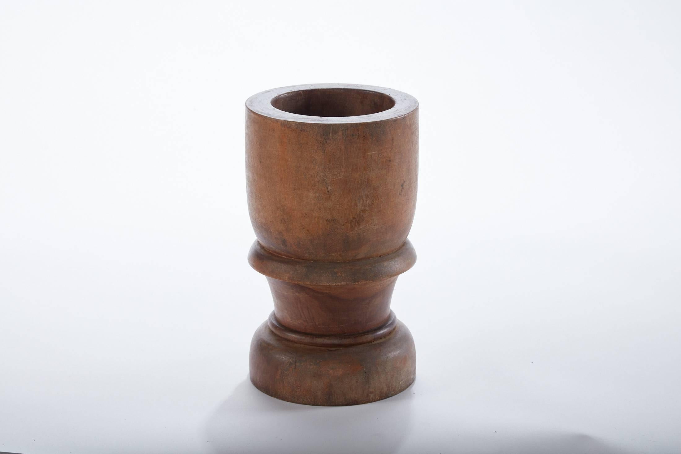 South American Early 20th Century Wooden Mortar from Argentina  For Sale