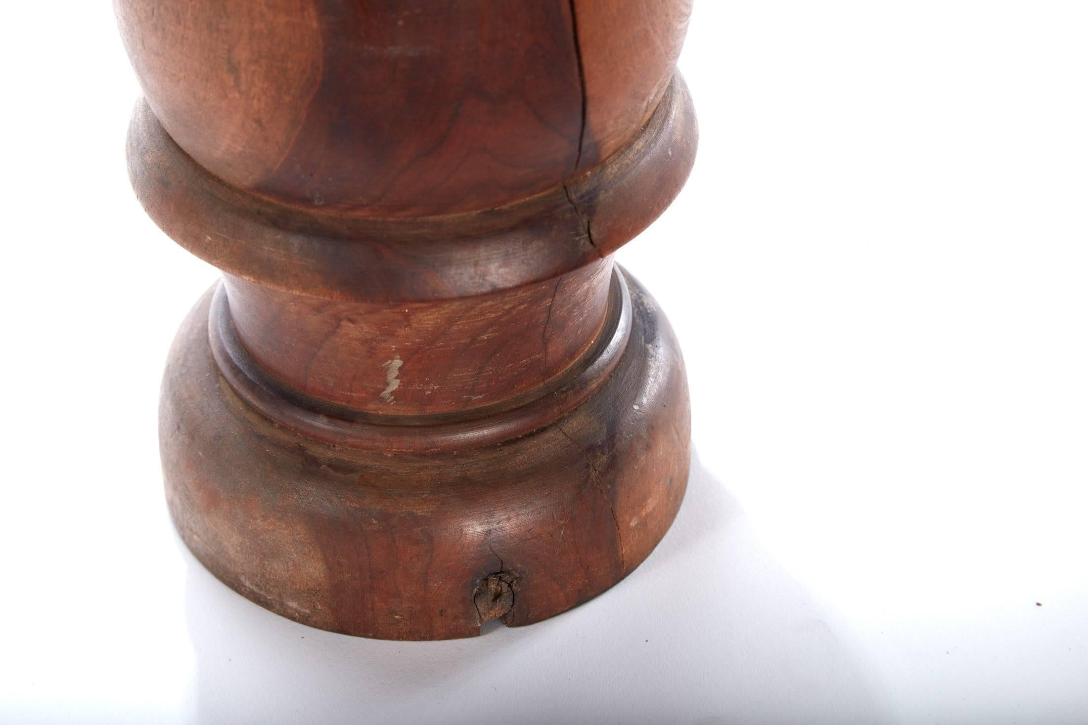 Hand-Carved Early 20th Century Wooden Mortar from Argentina  For Sale