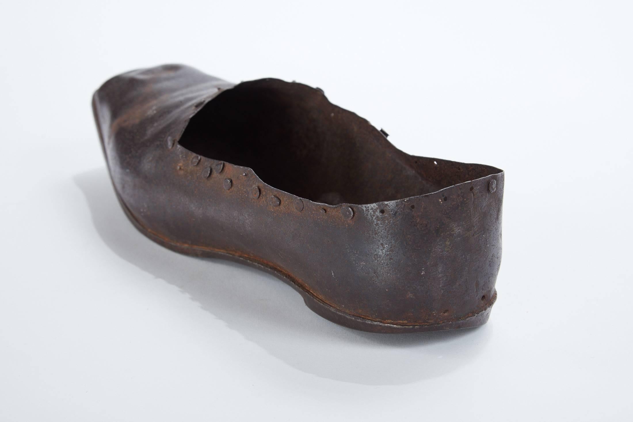 European Late 19th Century Hand-Forged Iron Shoe, Likely a Cobblers Sample For Sale