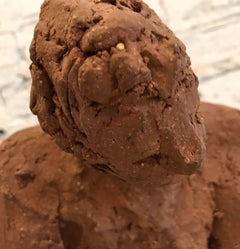Mid-20th Century Clay Figural Sculpture by Artist Joyce Pines