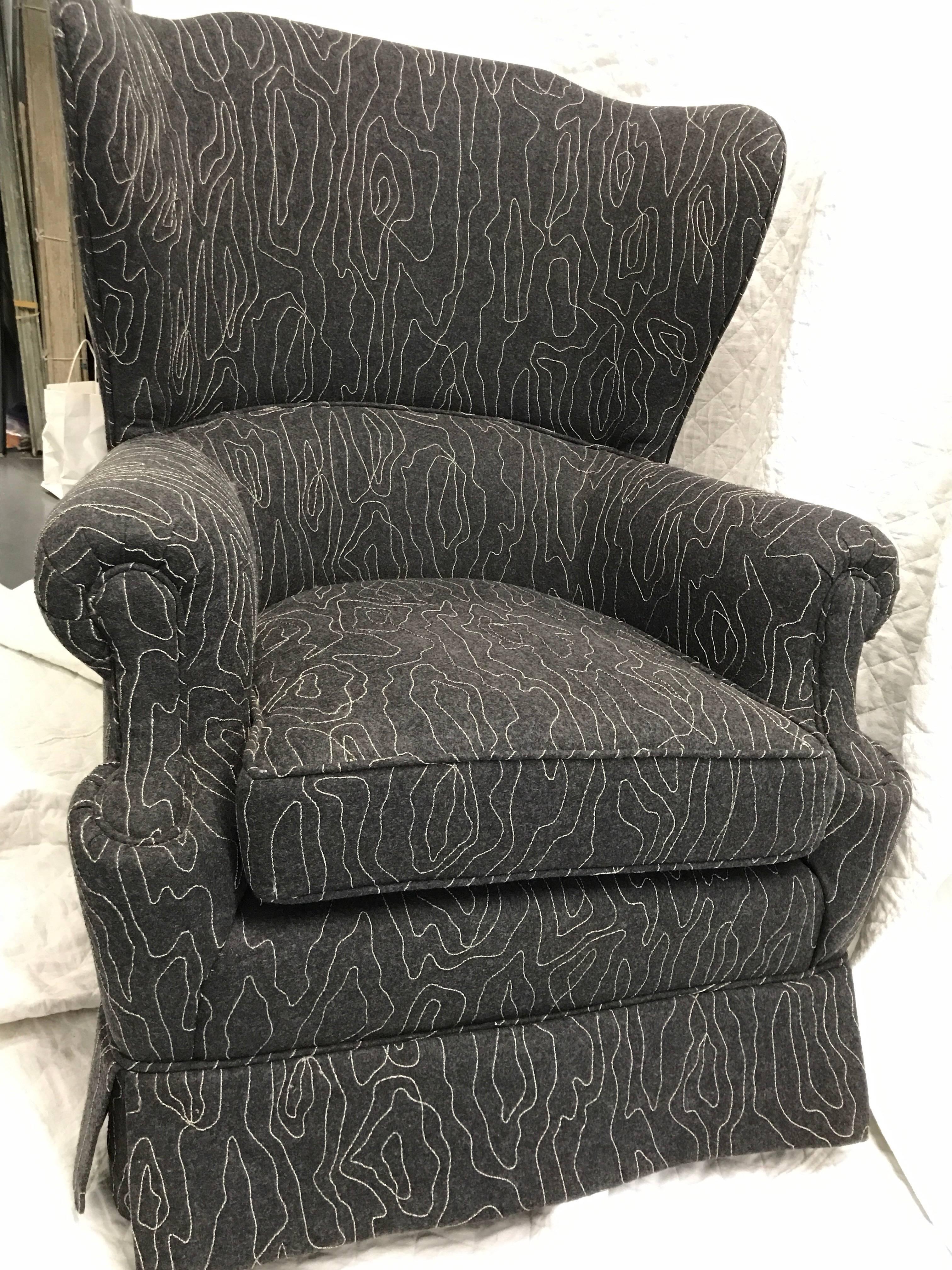 late 20th century wool chairs