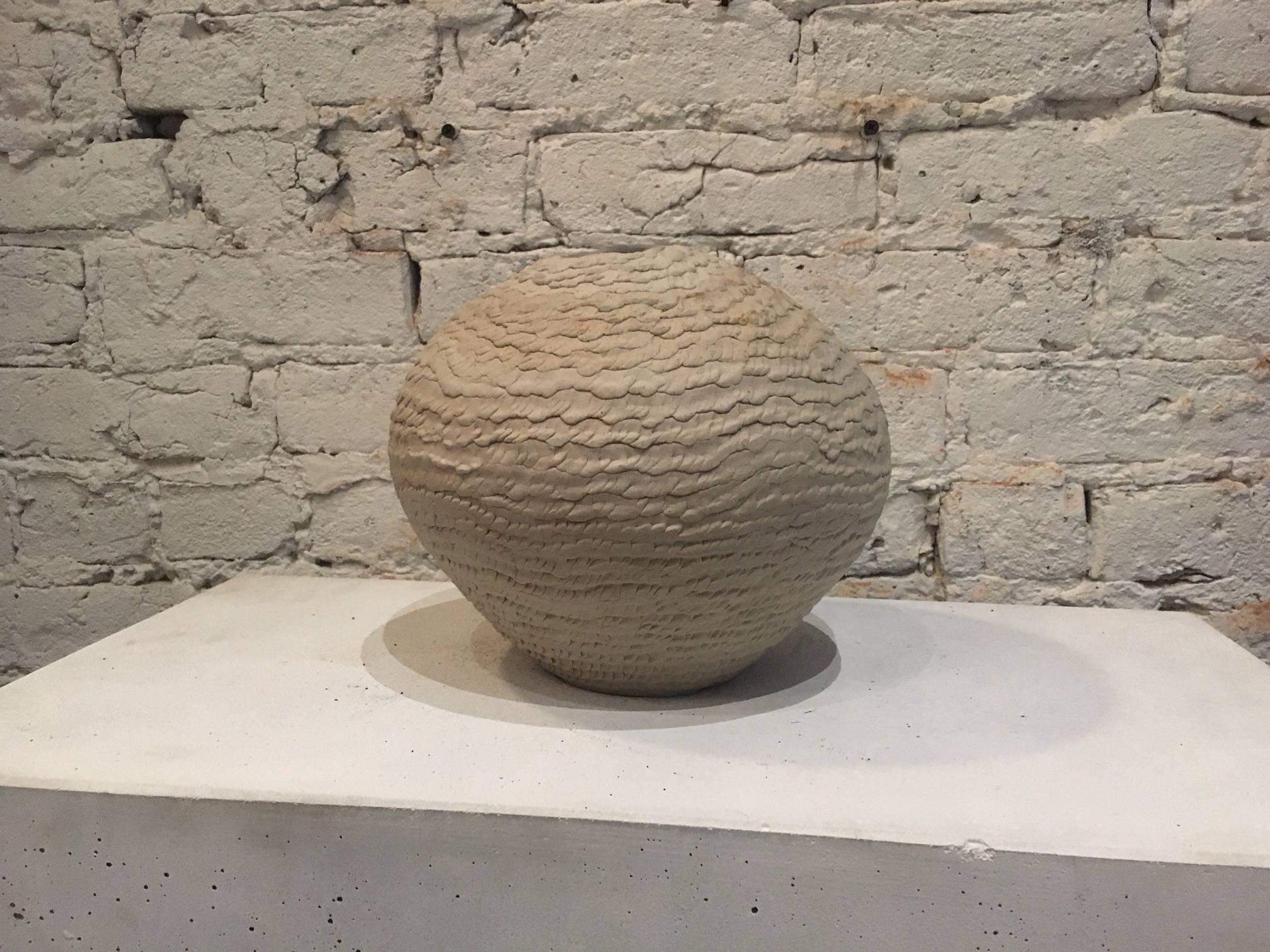 Contemporary 21st Century Textural White Ceramic/Pottery by Joanne Trestrail