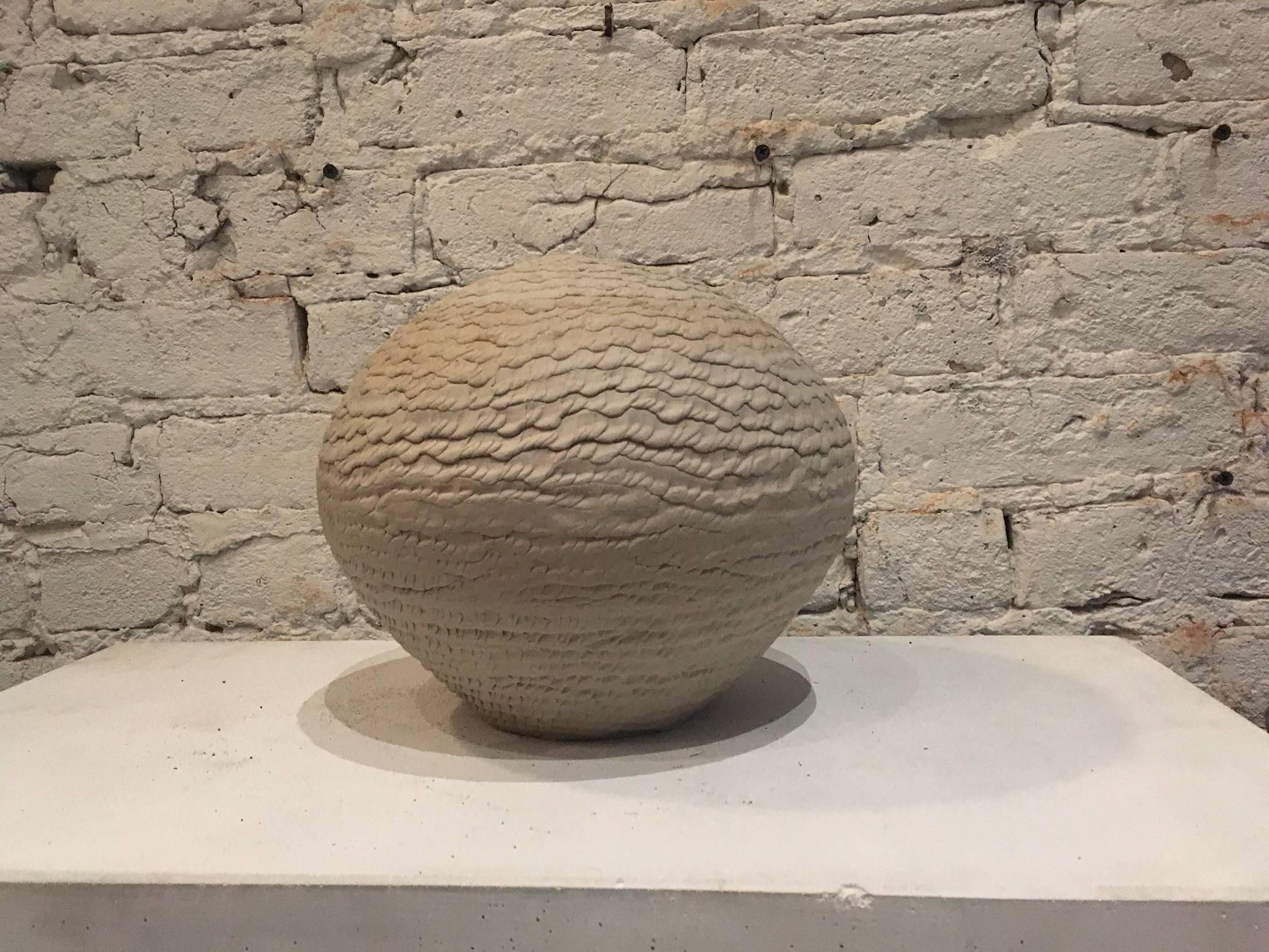 Clay 21st Century Textural White Ceramic/Pottery by Joanne Trestrail