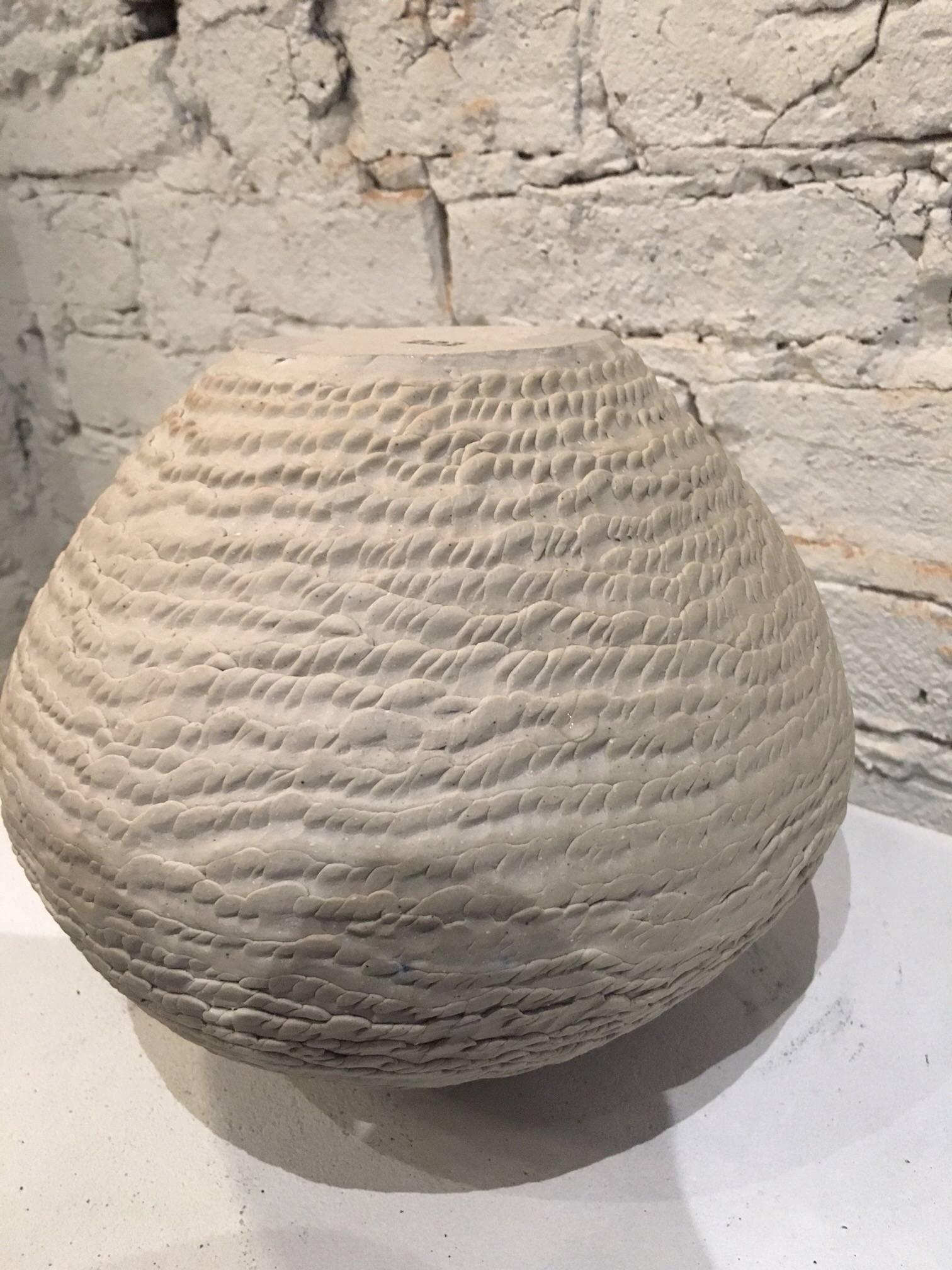 21st Century Textural White Ceramic/Pottery by Joanne Trestrail 2