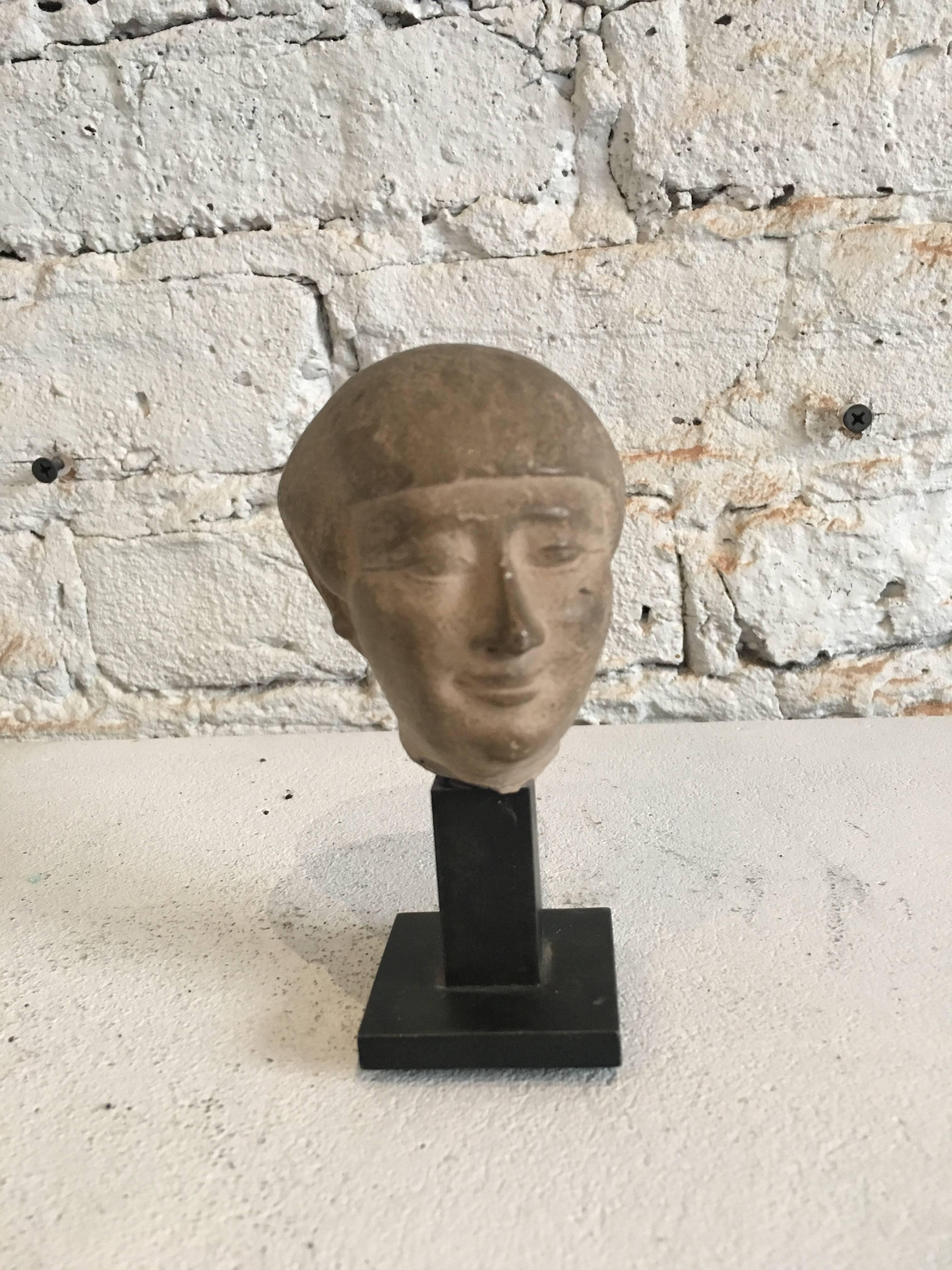 English Ancient Mounted Stone Head Found in England