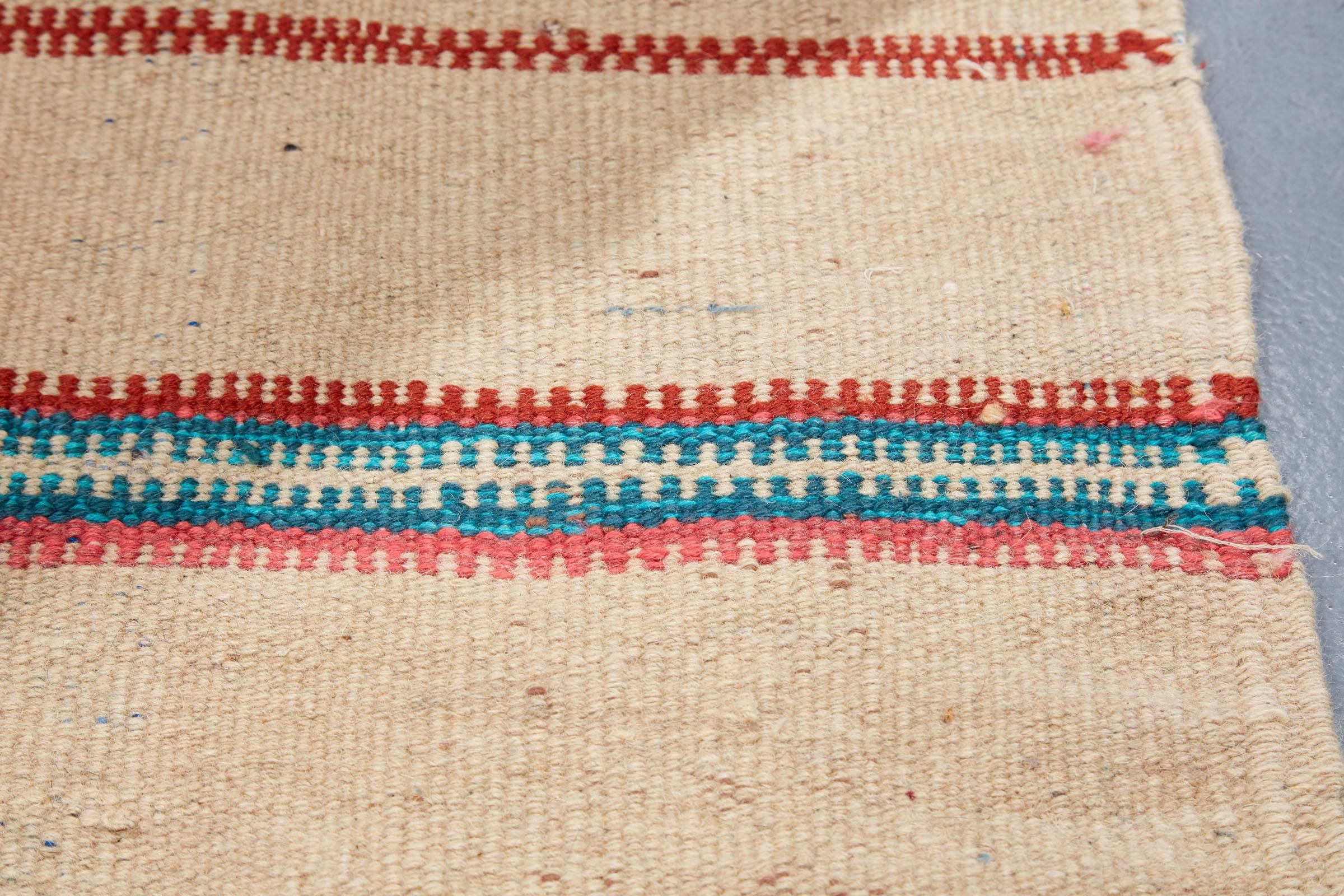 Hand-Woven 20th Century Flat-Weave Berber Rug from Africa