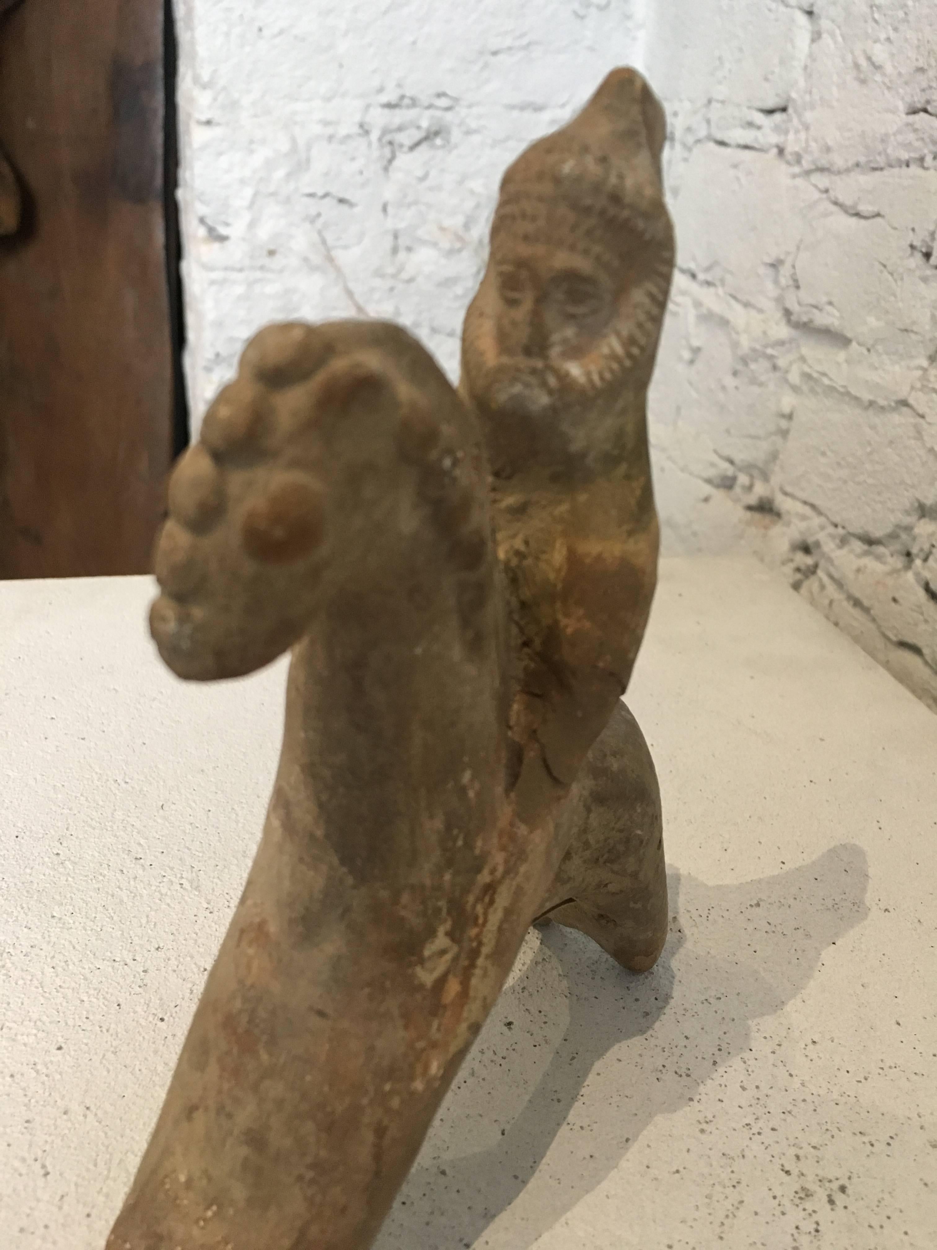 19th Century Reproduction of a 16th Century Stone Artifact / Warrior on Horse  In Good Condition For Sale In Chicago, IL