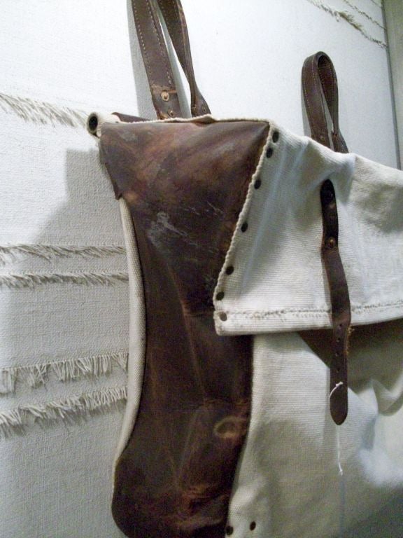 Late 19th century American mail bags.
Has been power washed
Overall height is 26