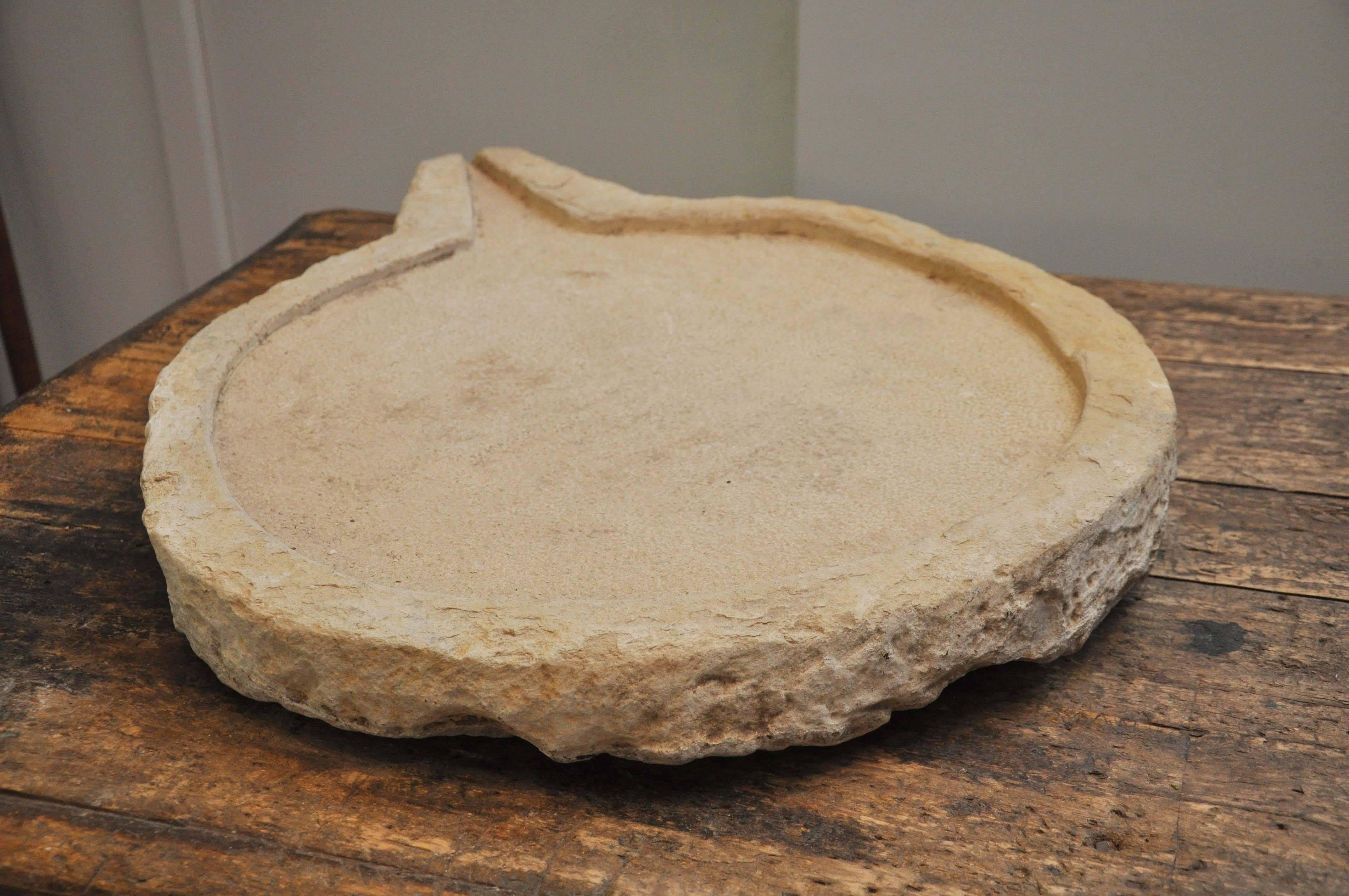 Early 20th Century Hand-Carved Stone Drain Board from the South of France 2