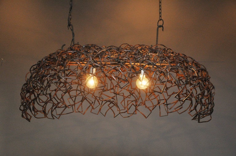 Lotus A Salvaged Rusted Steel Fixture By Chicago Artist Lucy Lotus A Salvaged Rusted Steel Fixture By Chicago Artist Lucy Slivinski 3