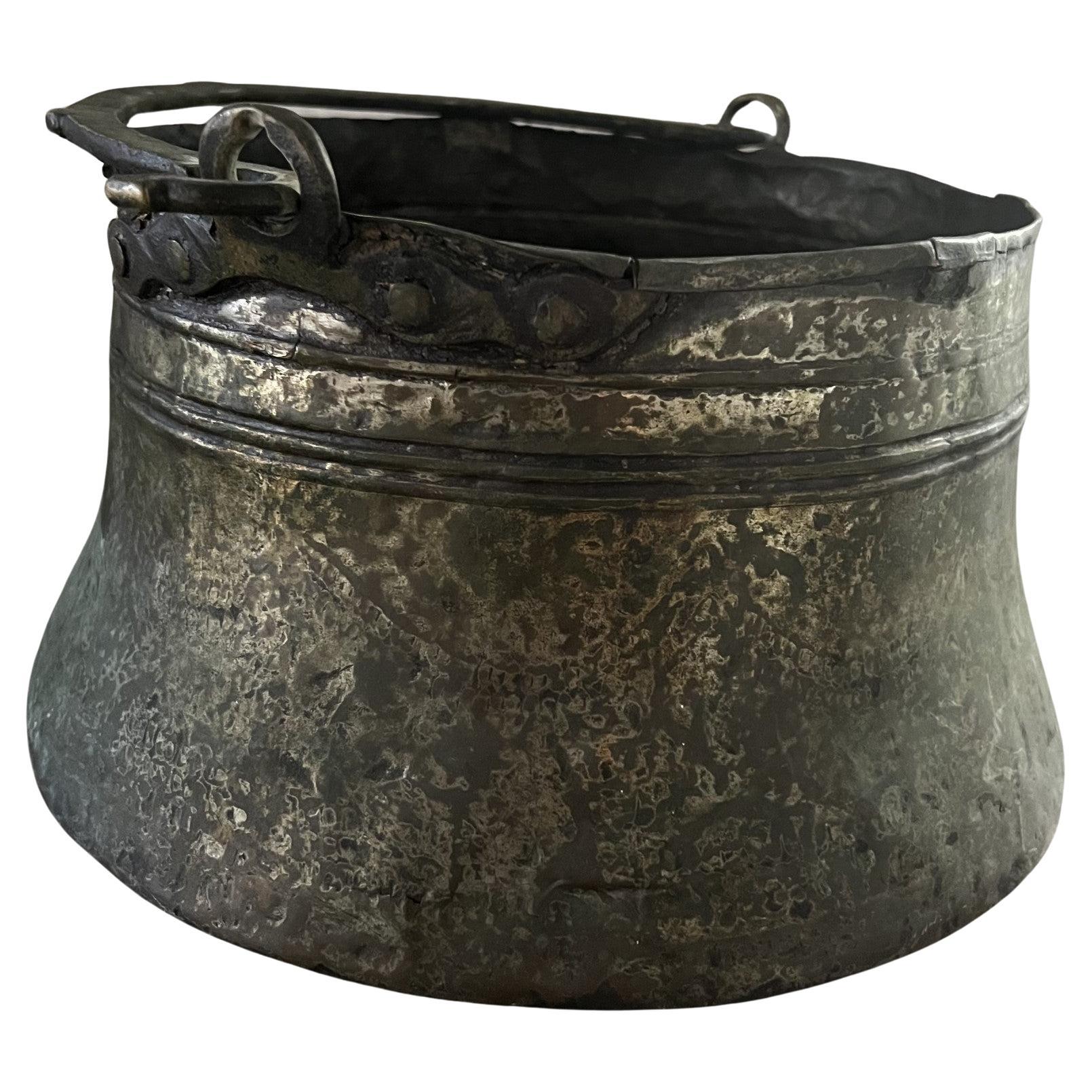 19th Century Copper & Brass Cooking Bowl From the Arabian Desert
