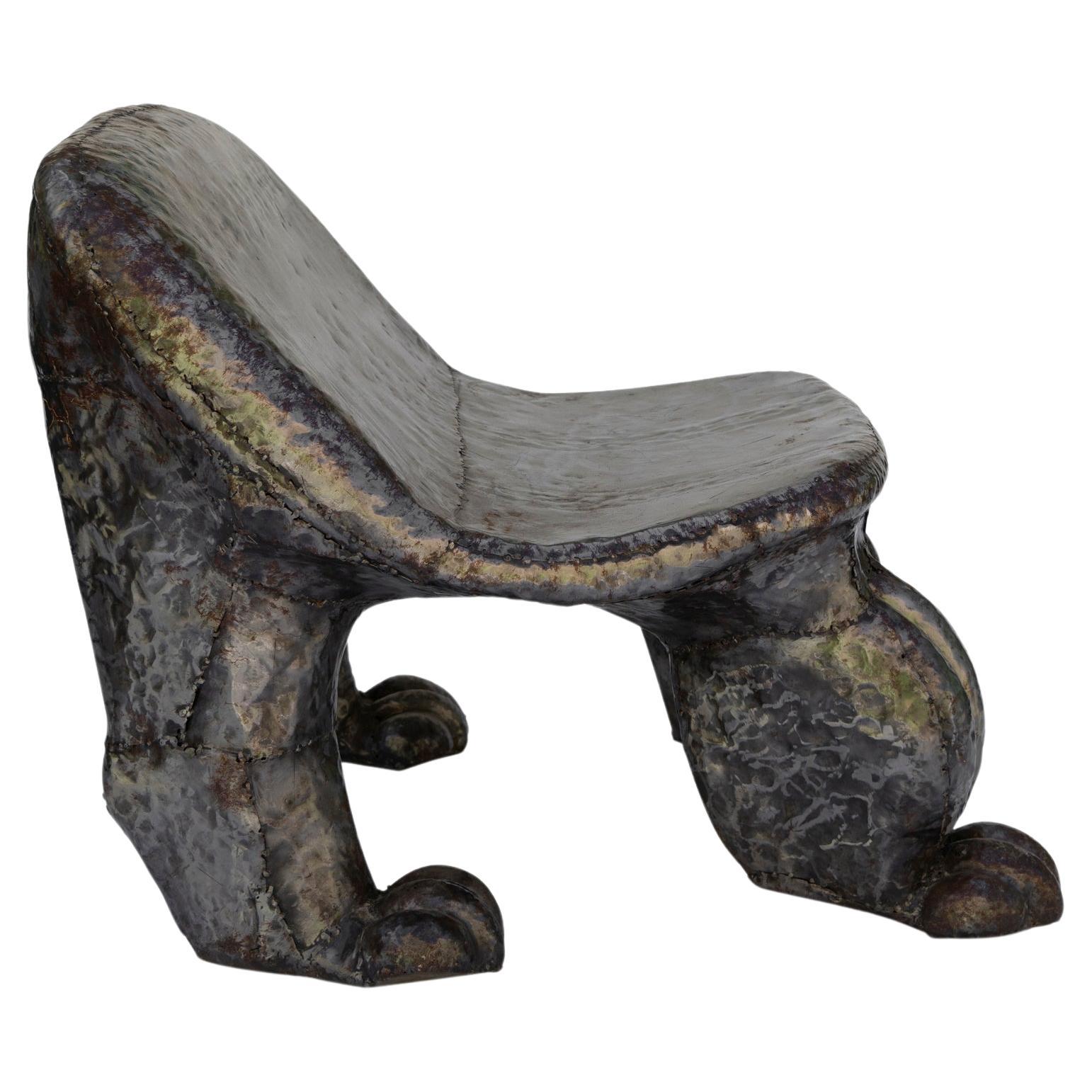 21st Century Contemporary Funky Kunsthandwerklicher Stahl Gorilla Stuhl im Angebot