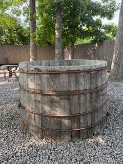 Late 19th/Early 20th Century American Weathered Wooden Vat/Tub