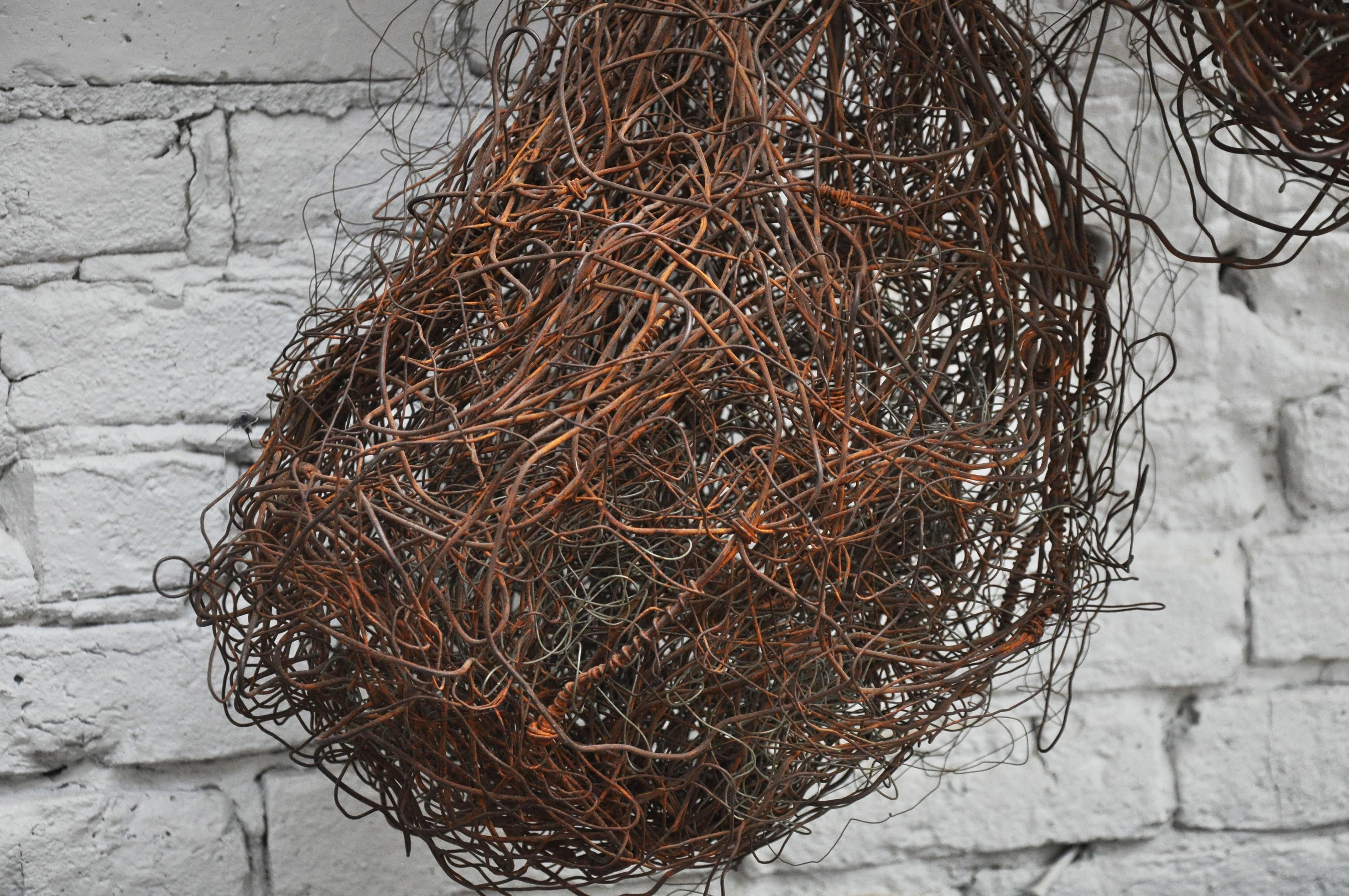 Metal 21st Century Wire Wall Sculpture by Lucy Slivinski