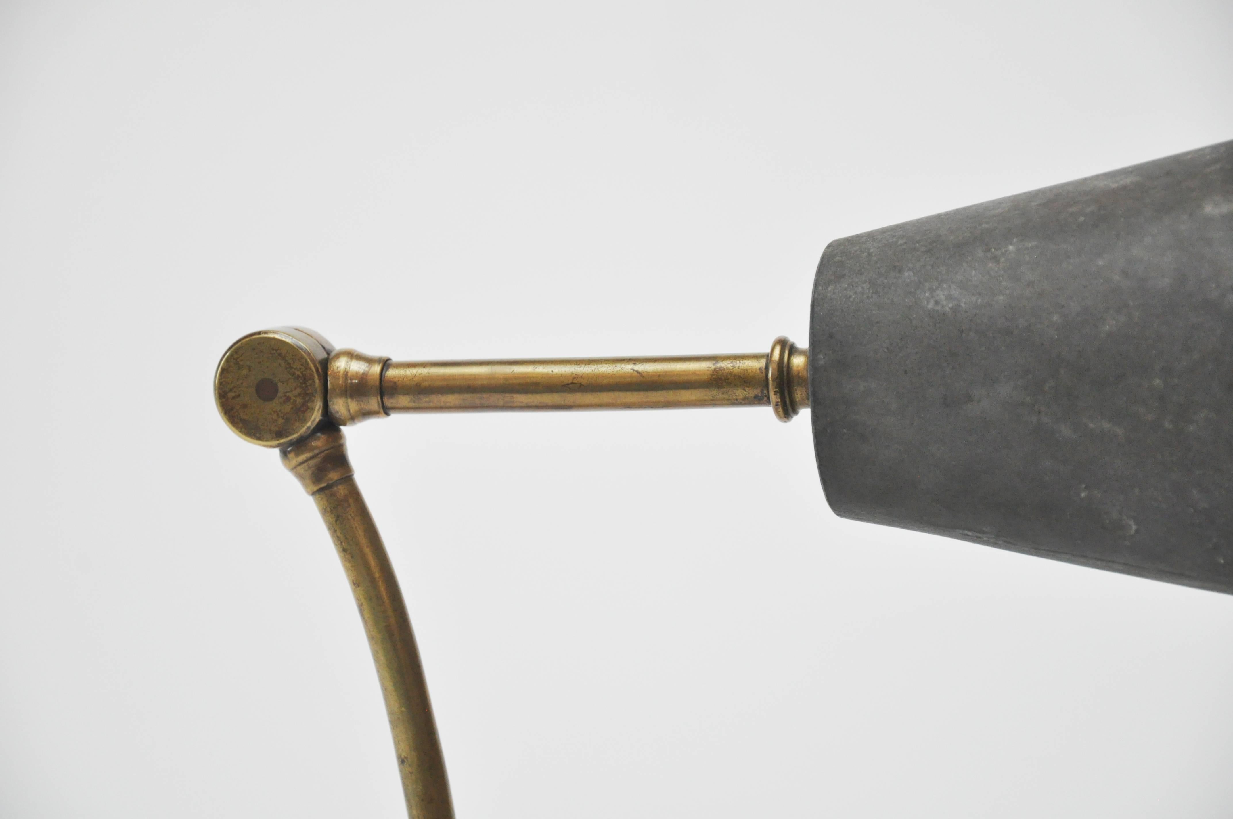 20th Century French Bronze and Zinc Table Lamp 1