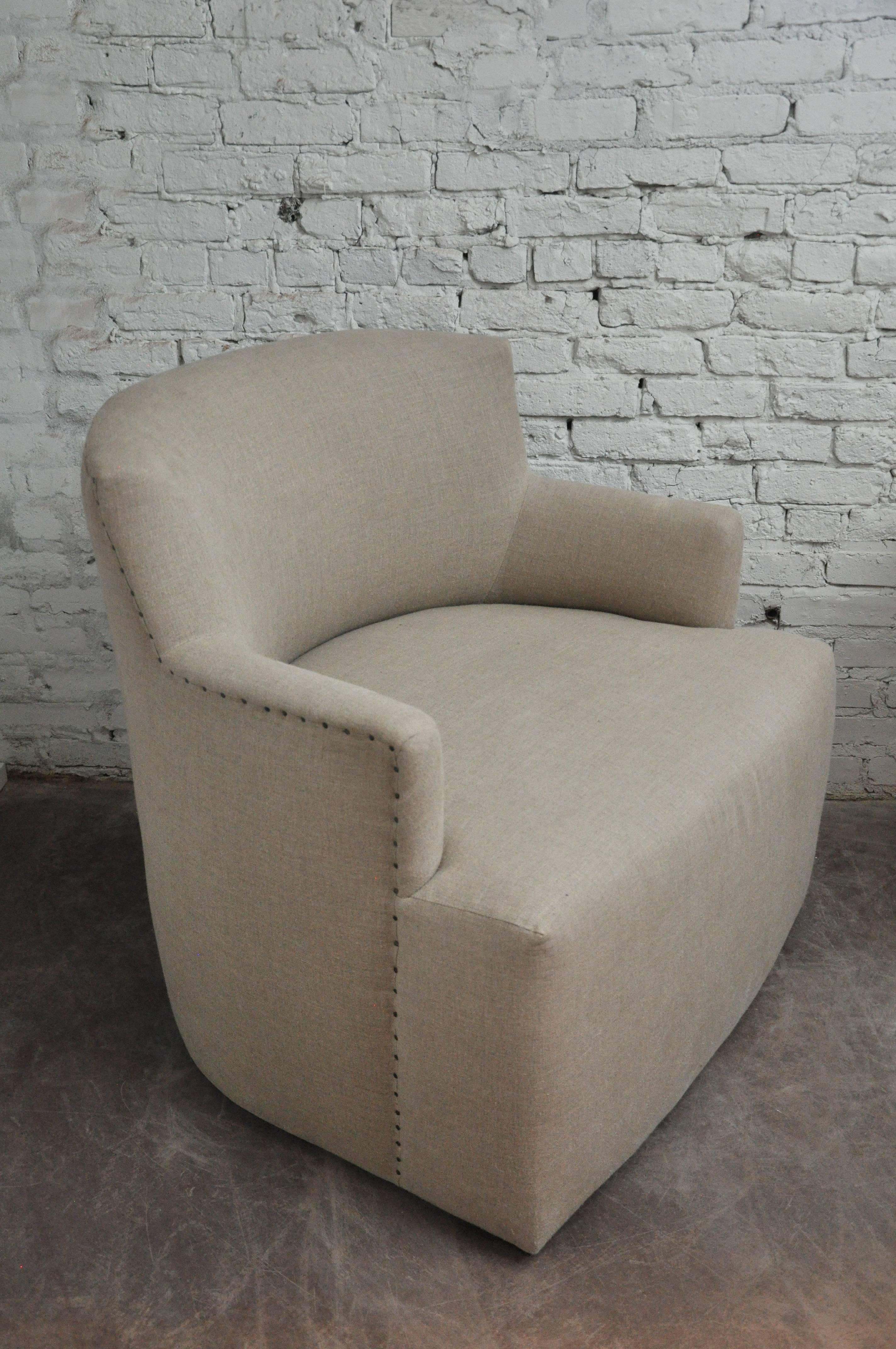 Mid-20th Century Oversized Italian Club Chair 6