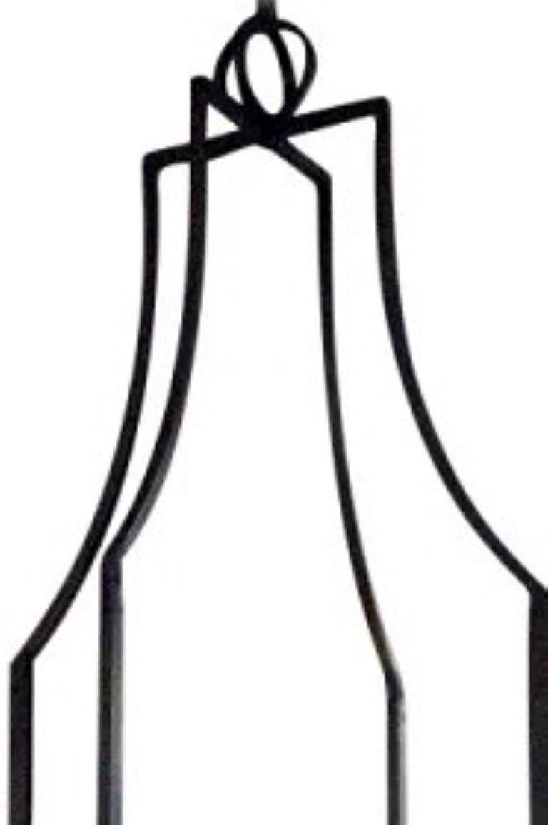 Lanterne en fer allongée faite sur-mesure par Michael Del Piero Neuf - En vente à Chicago, IL
