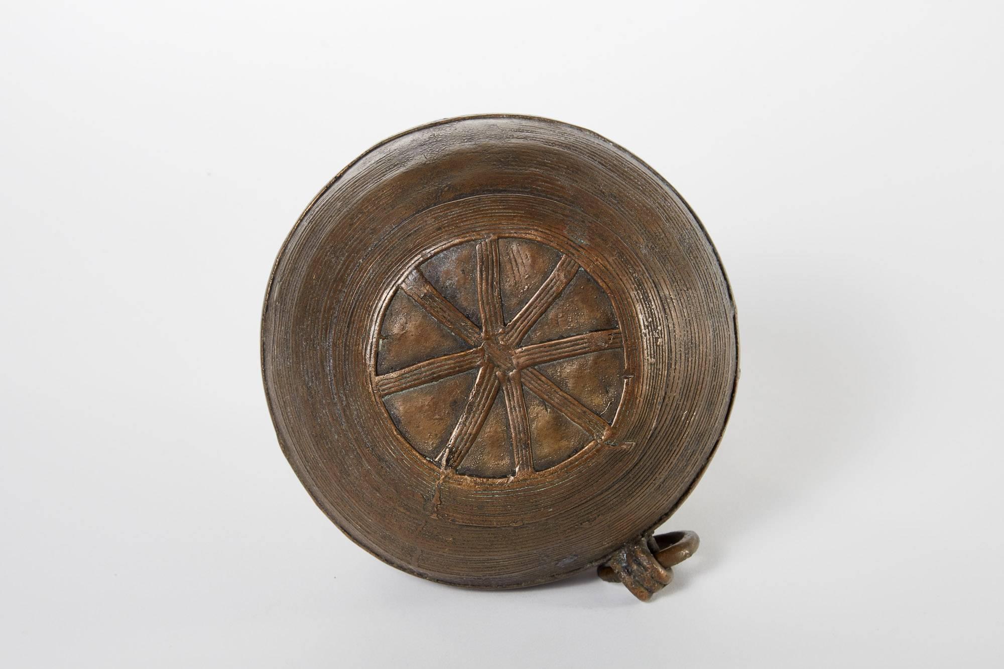 Nepalese 19th Century Bronze Vessel From Nepal 