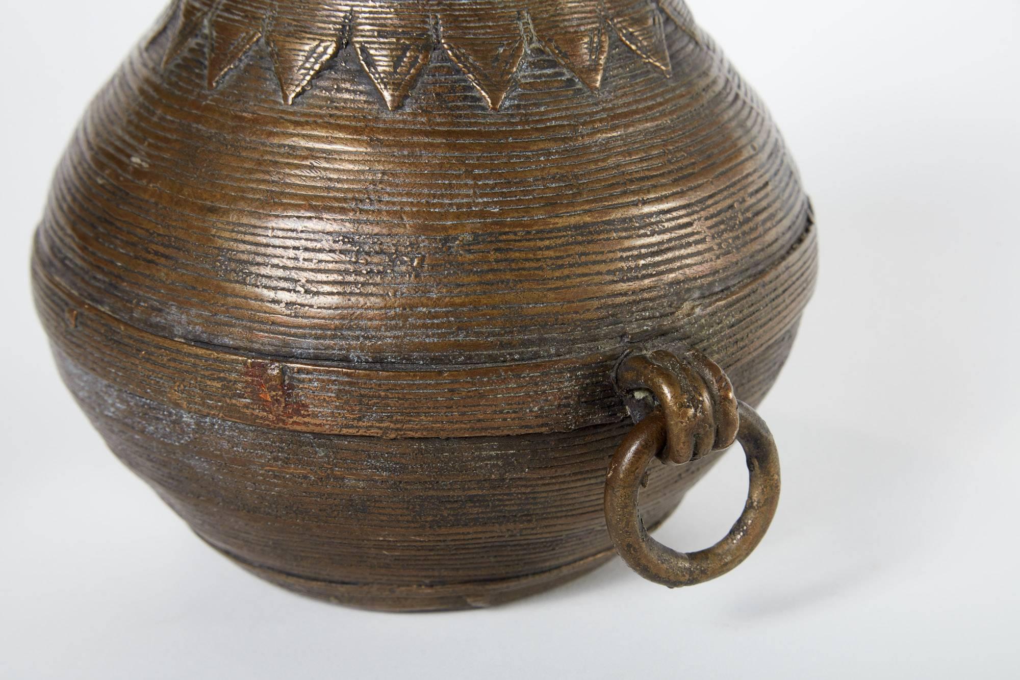 19th Century Bronze Vessel From Nepal  1