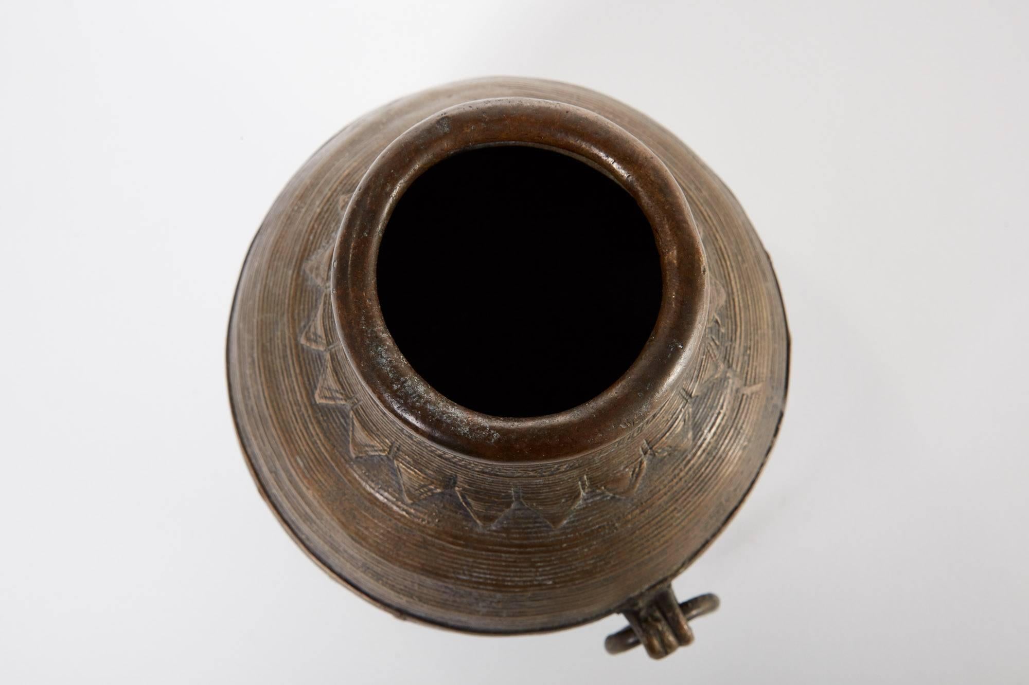19th Century Bronze Vessel From Nepal  2
