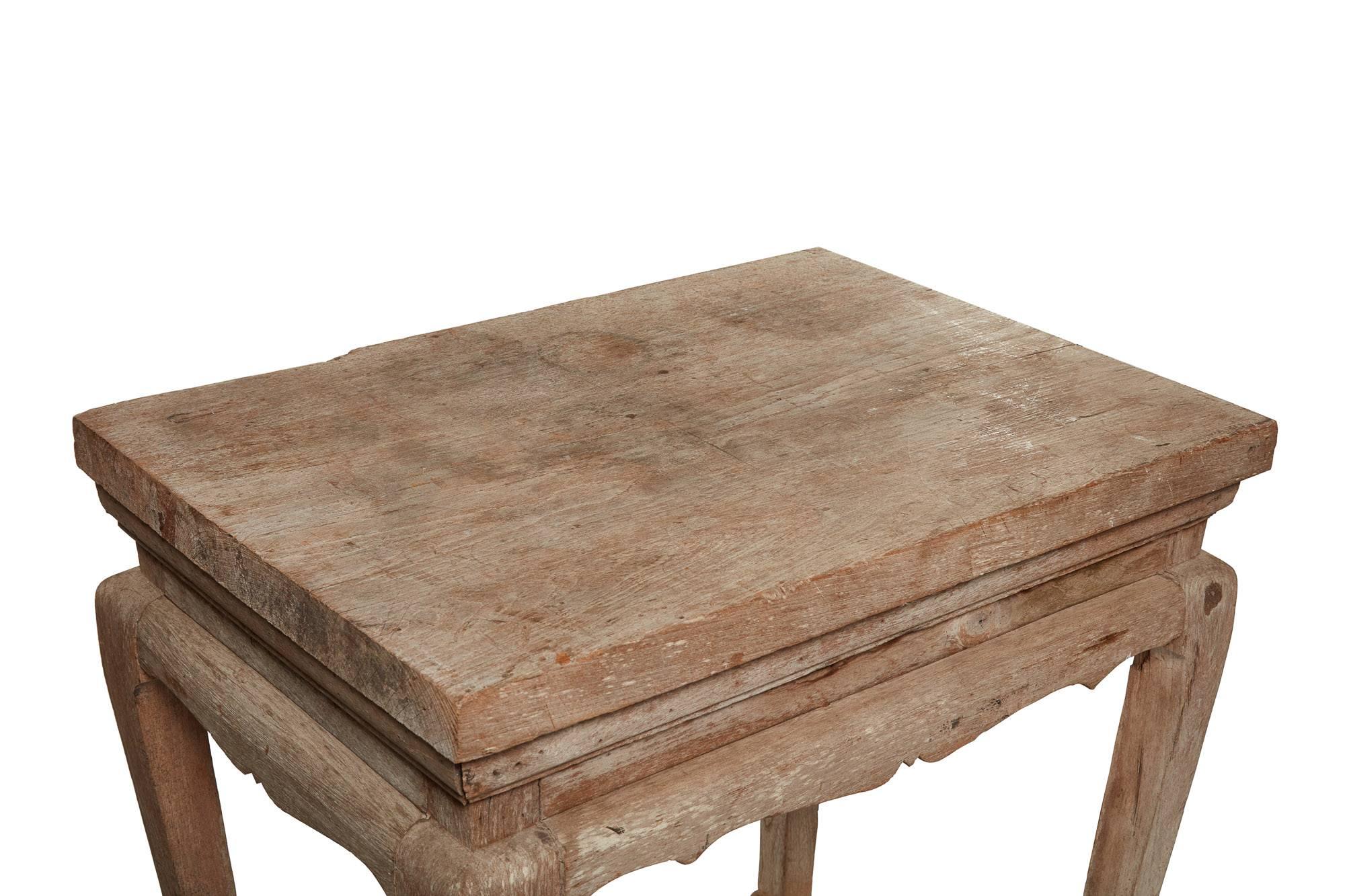 19th Century Bleached Wood Classic Style Thai Table 4