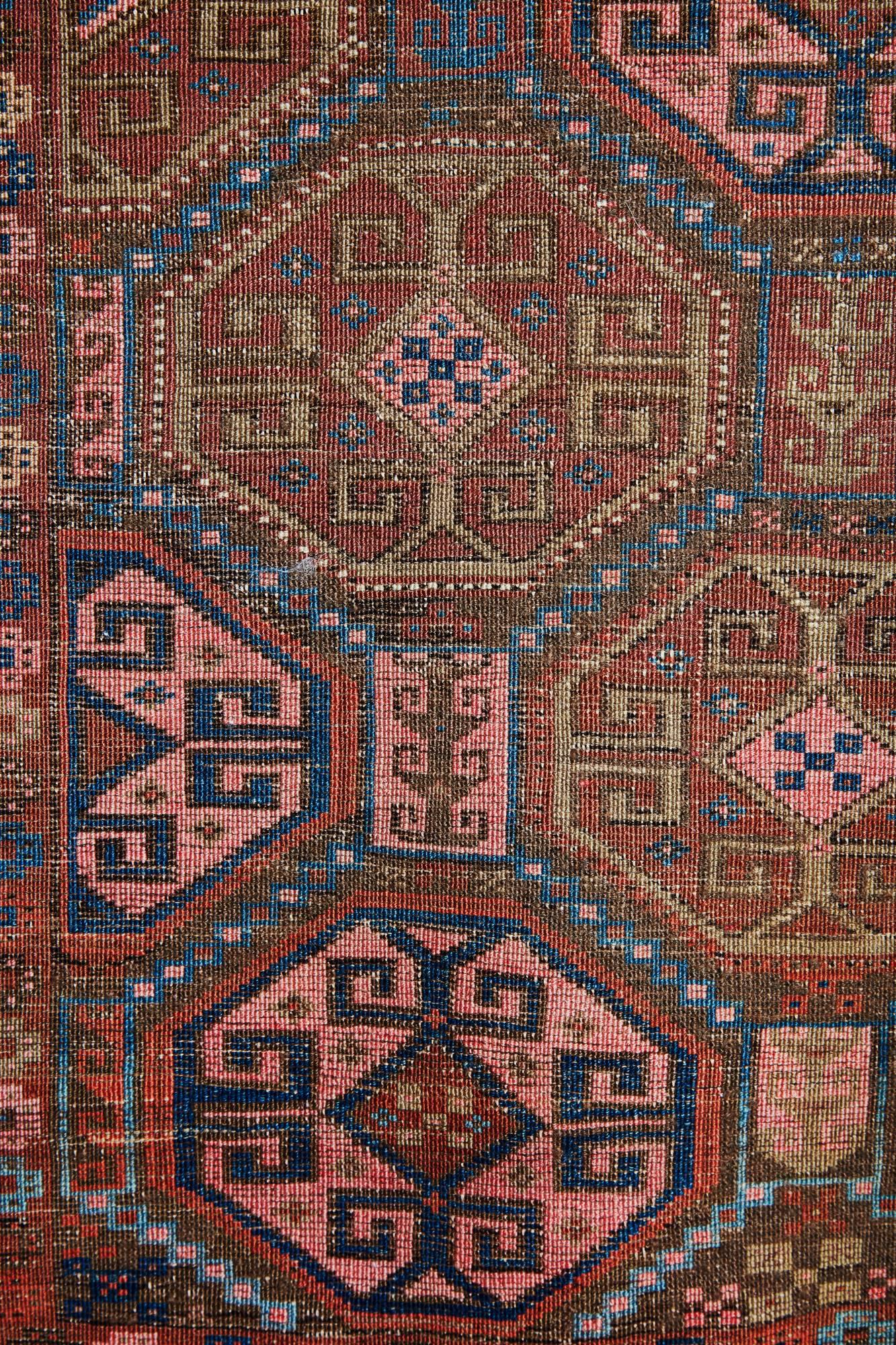 Hand-Knotted 19th Century Baluch Rug from Afghanistan