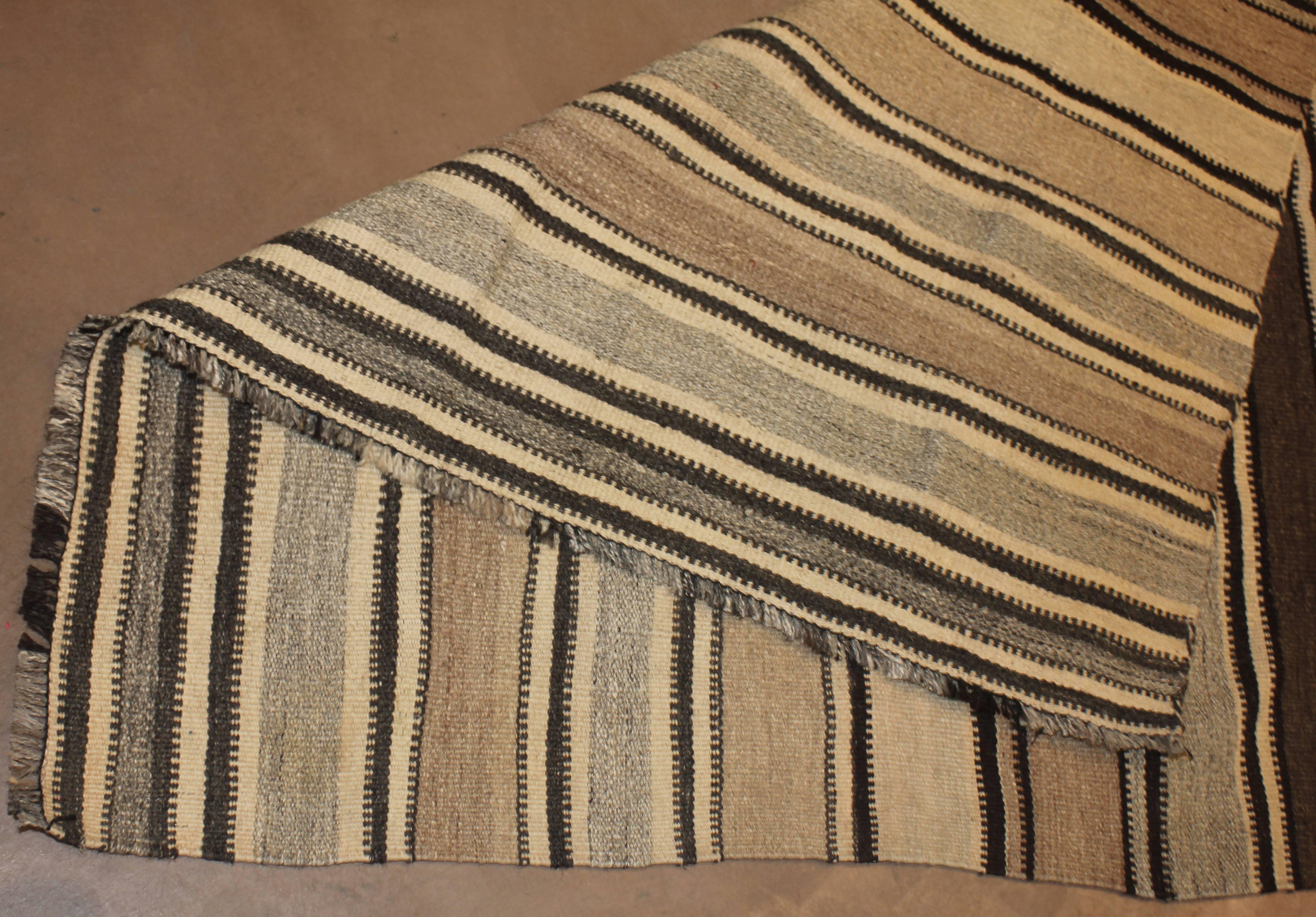 20th Century, Striped Kilim Rug from Afghanistan 3