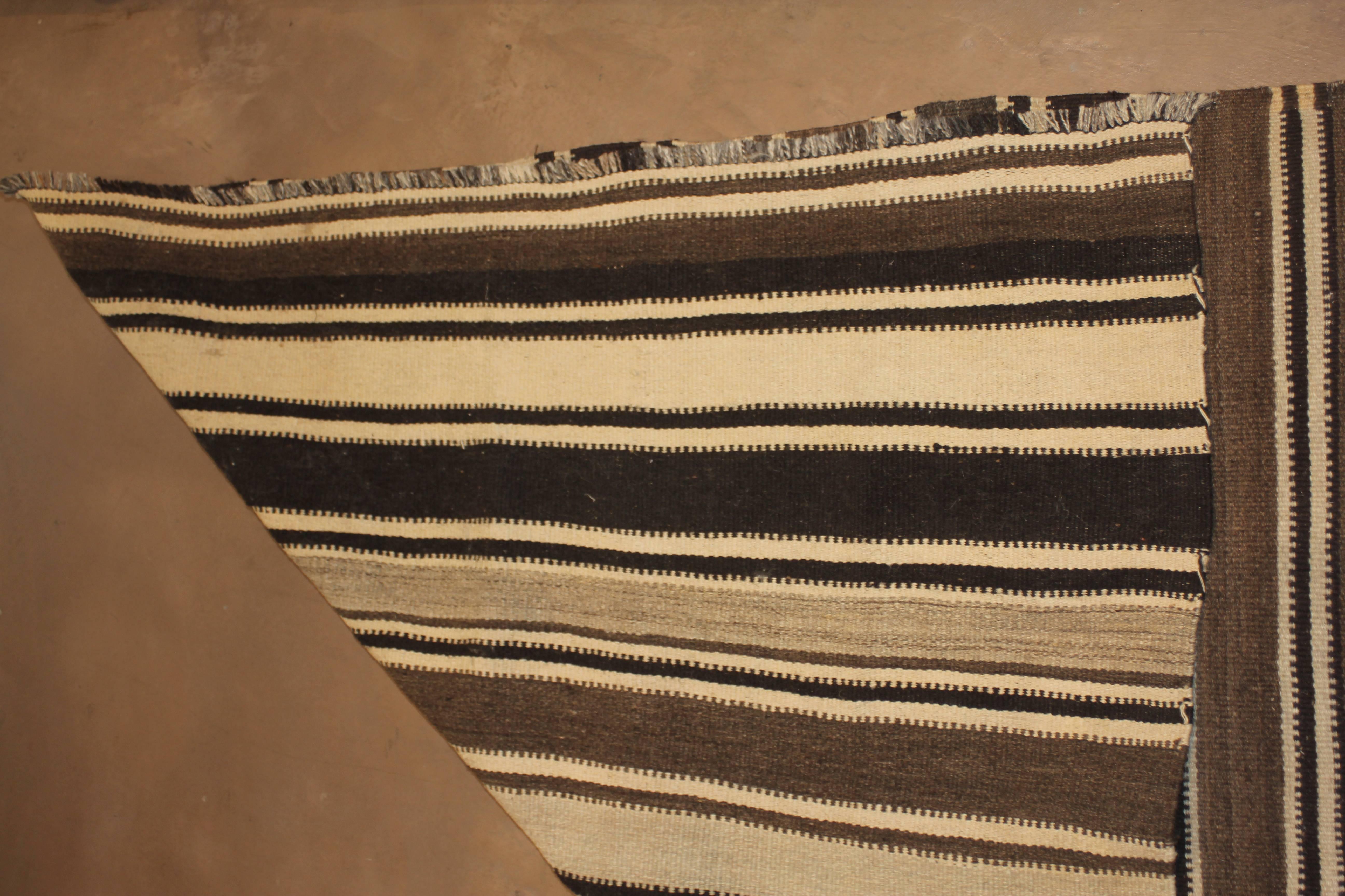 20th Century, Striped Kilim Rug from Afghanistan In Good Condition In Chicago, IL