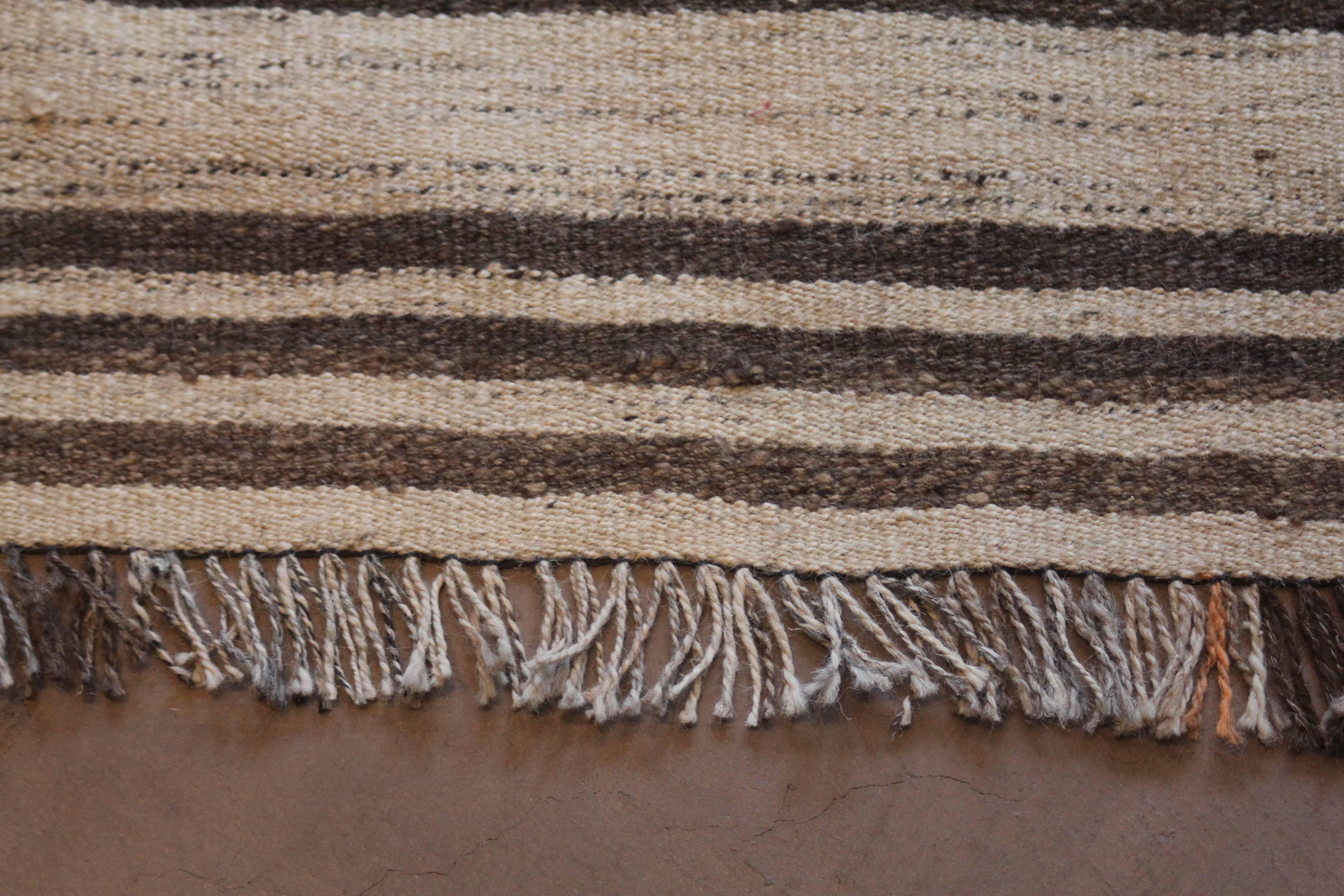 20th Century Turkish Striped Flat-Weave Kilim 1