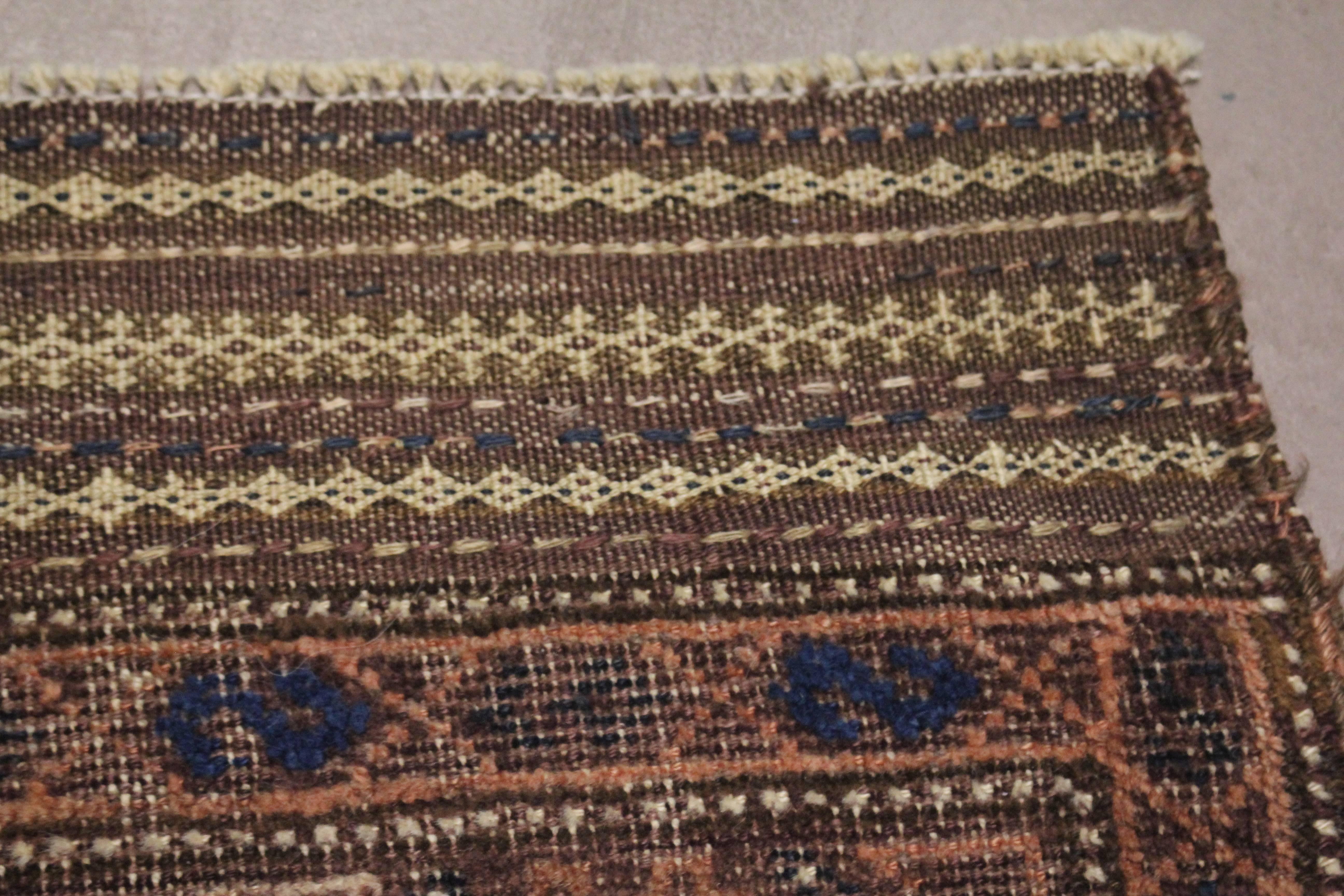 Afghan Early 20th Century, Handwoven Baluch Rug from Western Afganistan