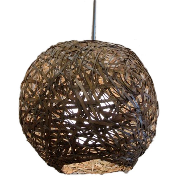 21st Century Woven Oak Lighted Sculpture by Lucy Slivinski For Sale