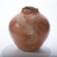 Vaso da campagna in argilla dipinta del XIX secolo proveniente dal Brasile