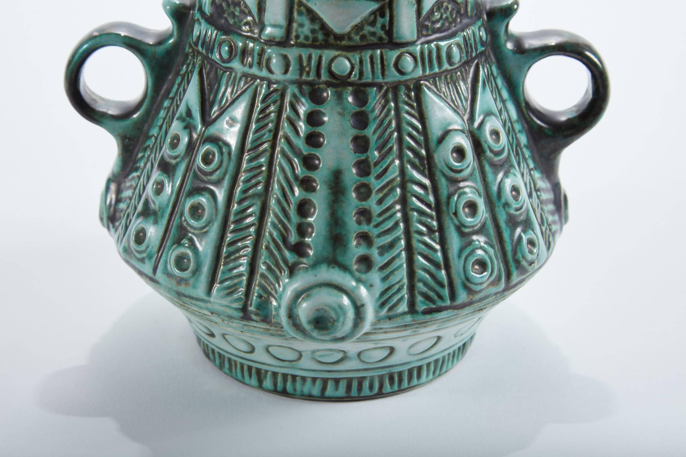 Early 20th Century Italian Green Glaze Vase 3