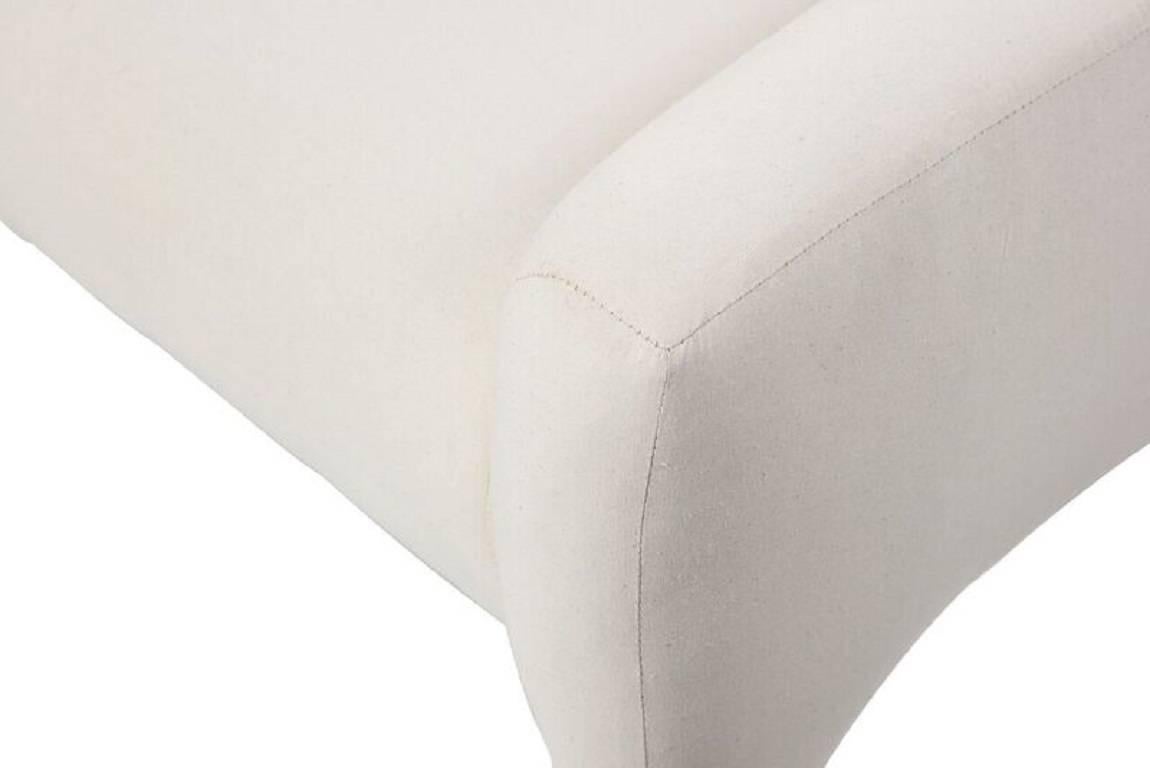 20th Century Pair of Vladimir Kagan Lounge Armchairs Restored in Muslin 2