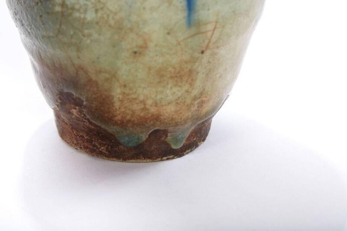 Early 19th Century Crackle Glazed Painted Persian Urn 1