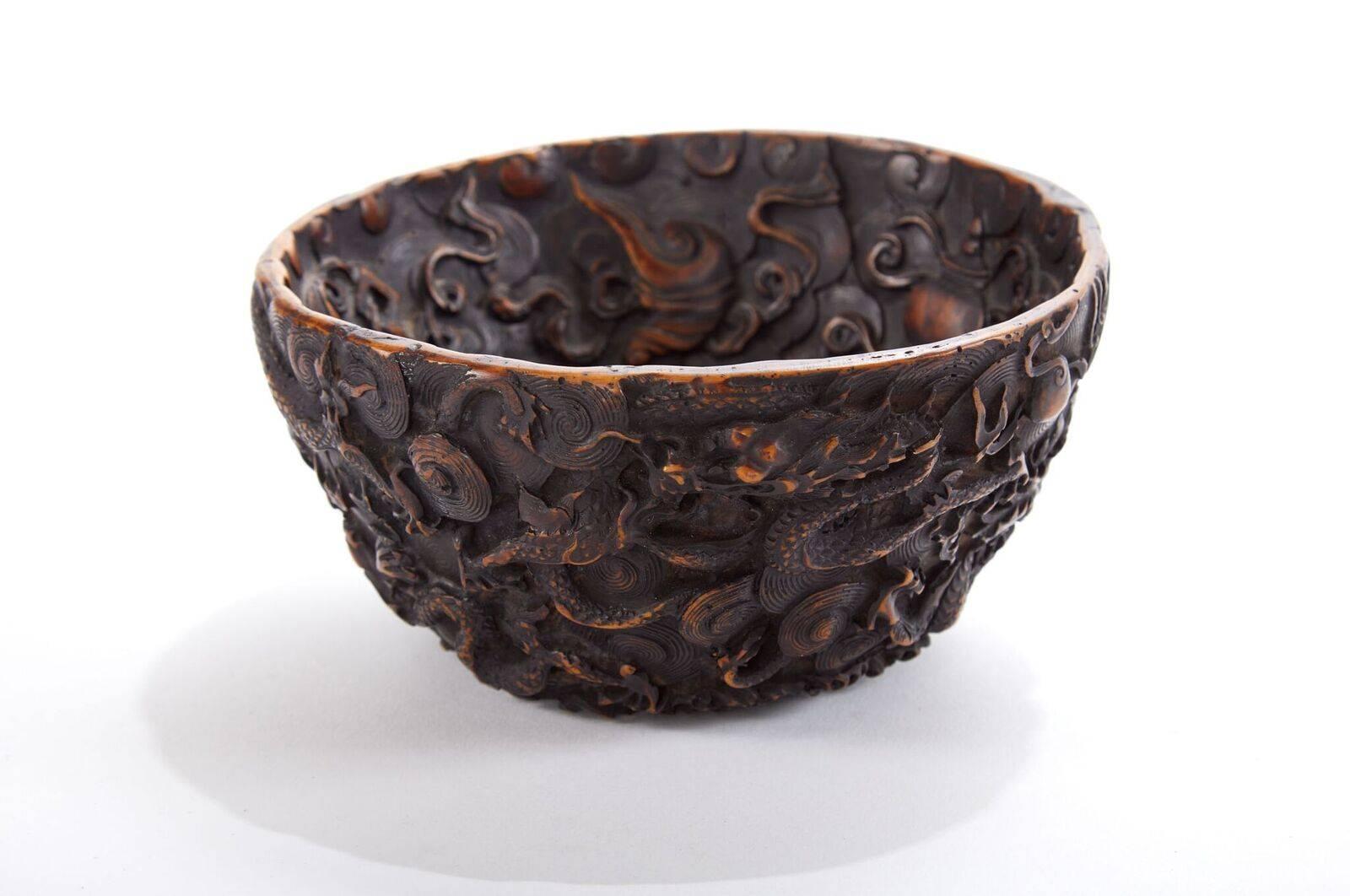 Hand-Carved 19th Century Black Forest 'German' Carved Bowl