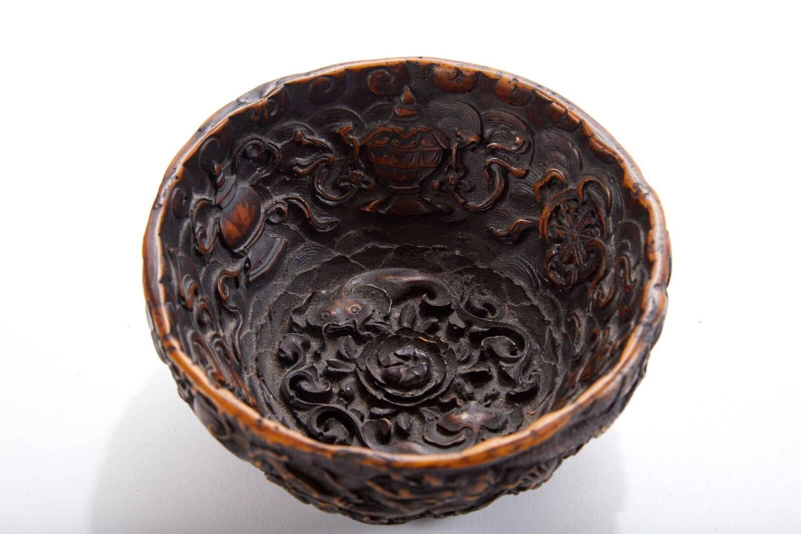 19th Century Black Forest 'German' Carved Bowl In Excellent Condition In Chicago, IL