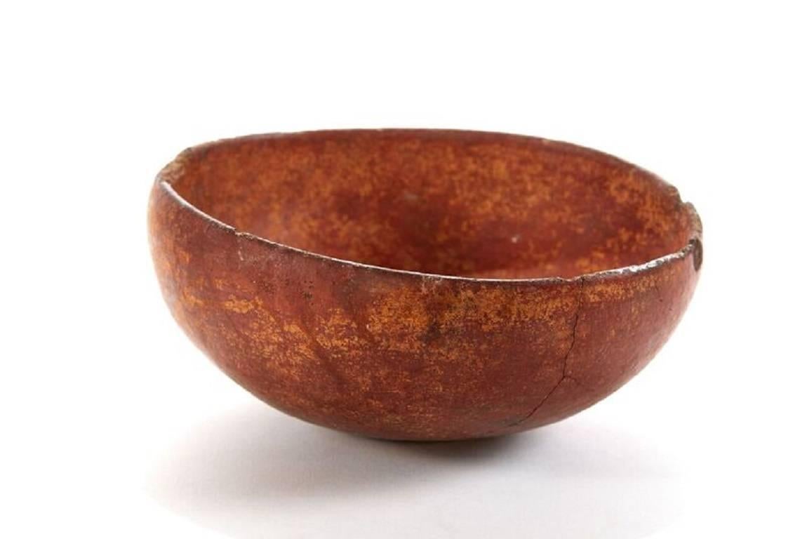 19th Century Primitive Italian Clay Bowl 1