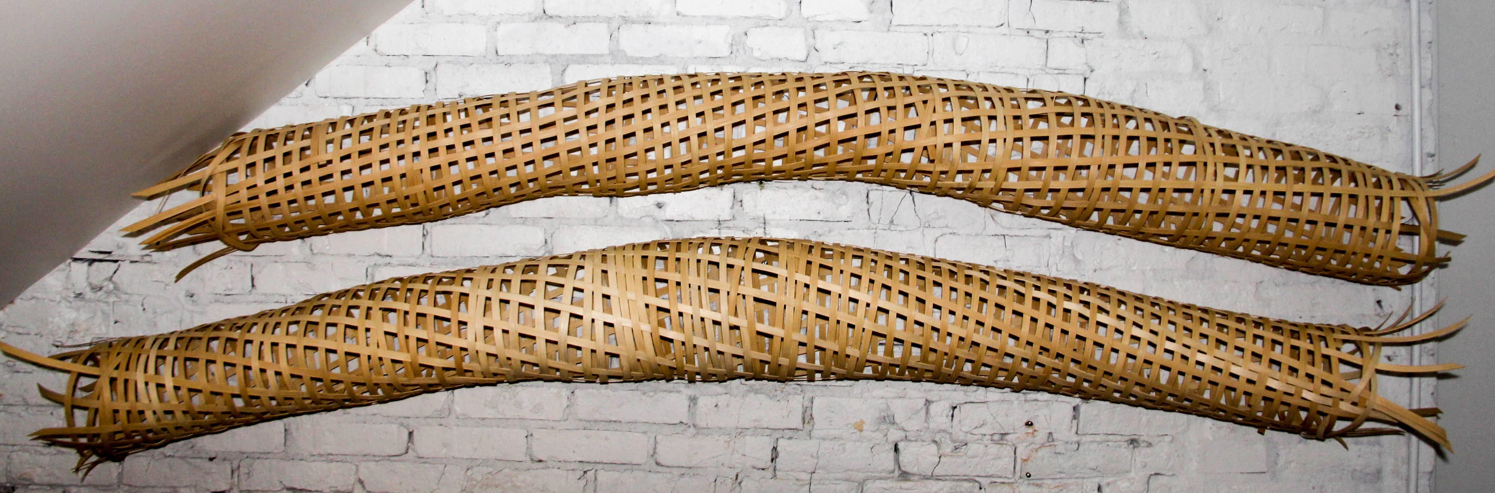 21st Century Woven Oak Sculptures by Analee Soskin In Excellent Condition For Sale In Chicago, IL