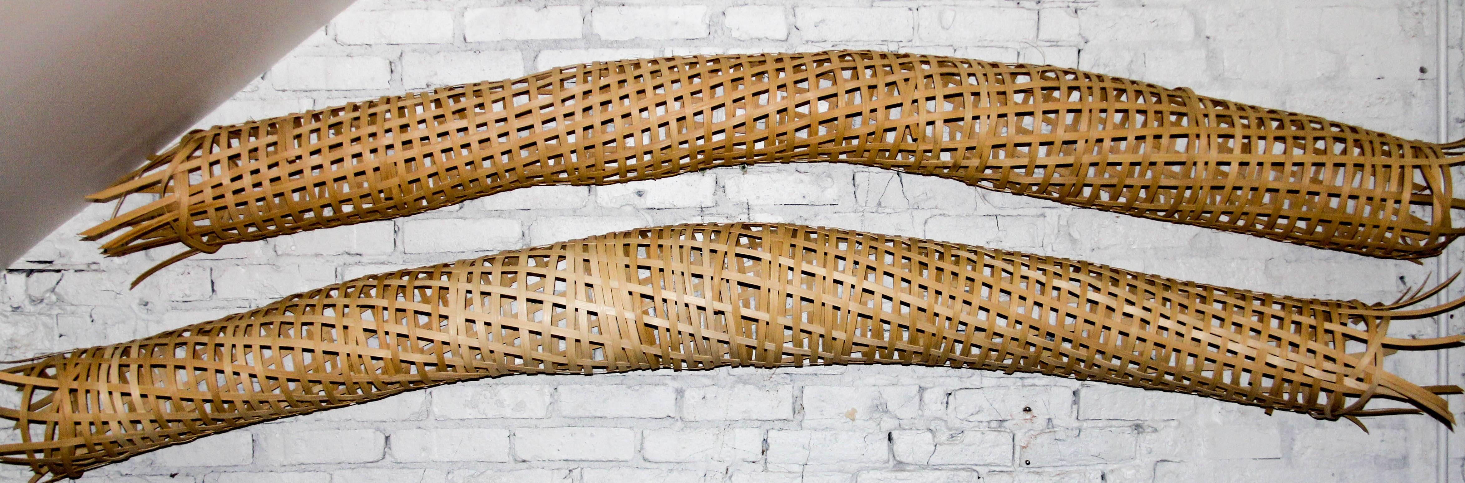 American 21st Century Woven Oak Sculptures by Analee Soskin For Sale