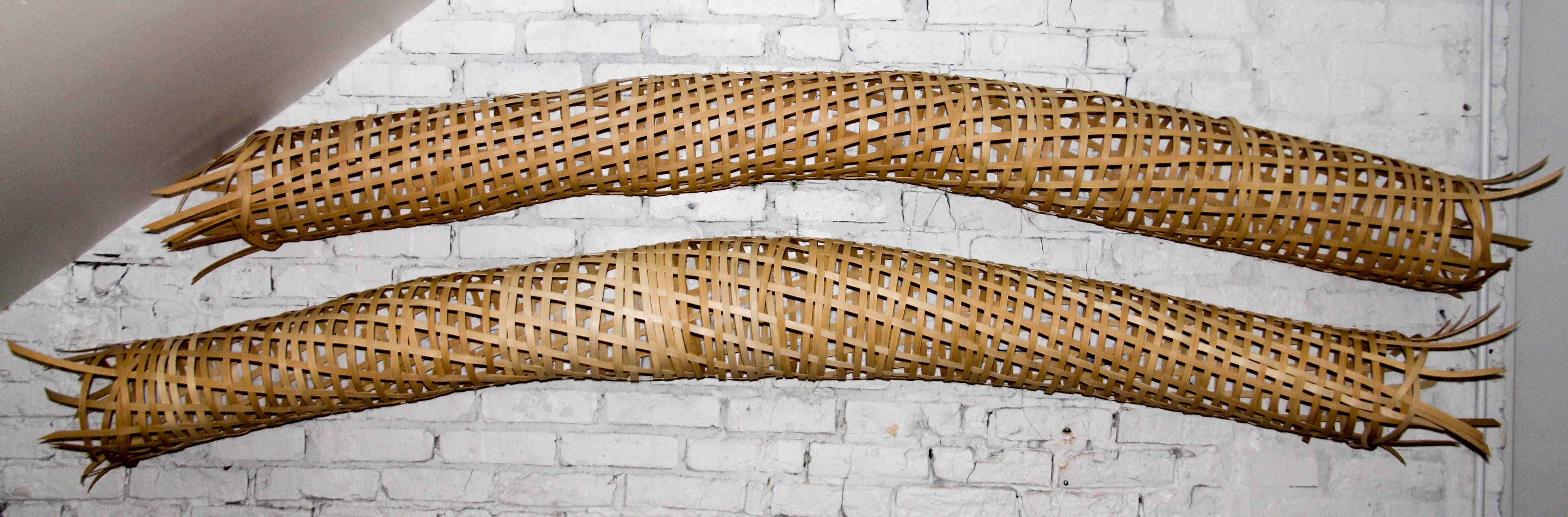 Hand-Woven 21st Century Woven Oak Sculptures by Analee Soskin For Sale