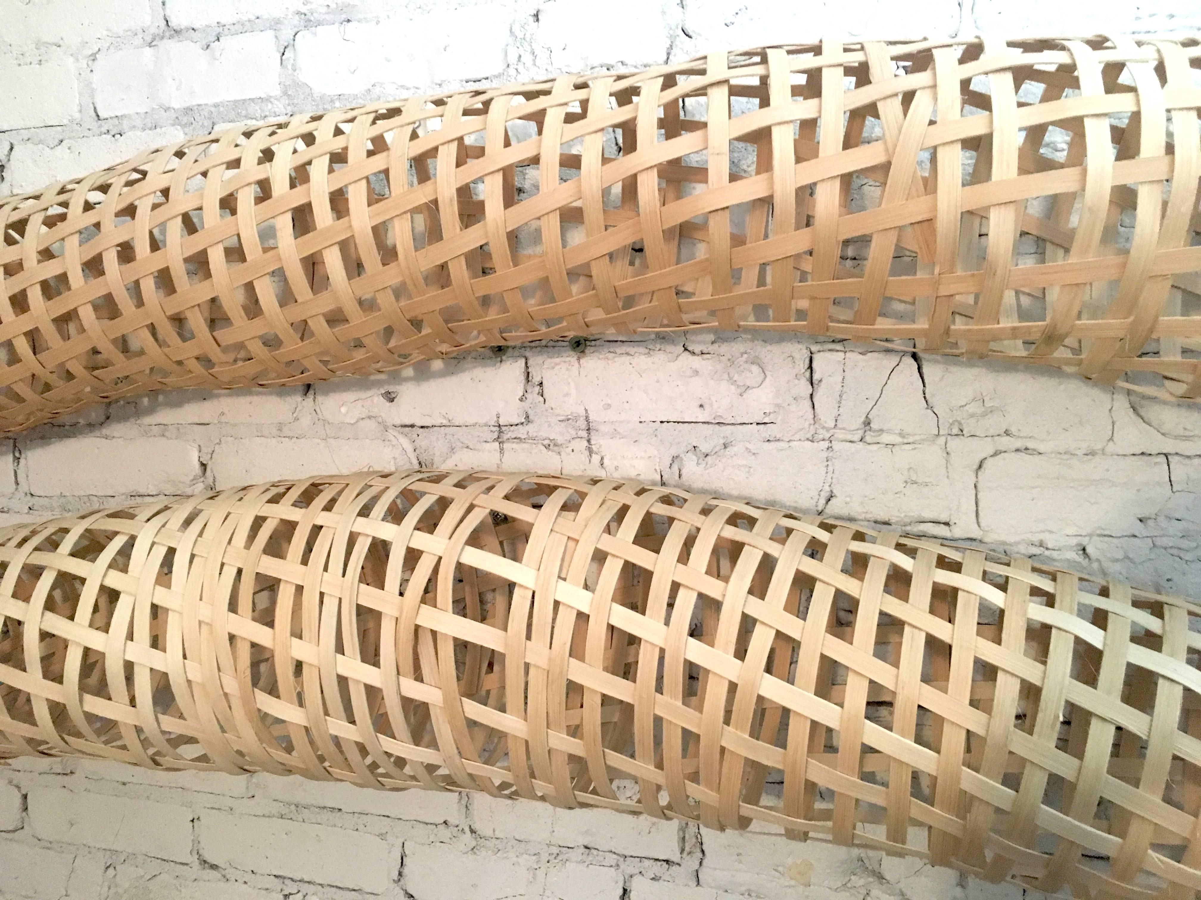 21st century woven oak sculptures by Analee Soskin
can be hung vertically, horizontally or laid on a table.
