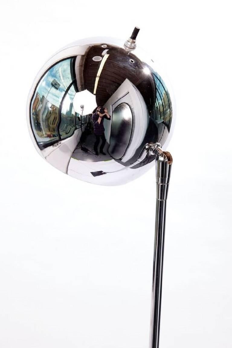 Midcentury Chrome Articulating Orbit Sommeman Floor Lamp For Sale 1