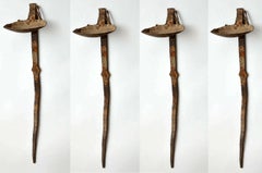 19th Century French Staked Military Oil Lamps, Decorative Wall Art