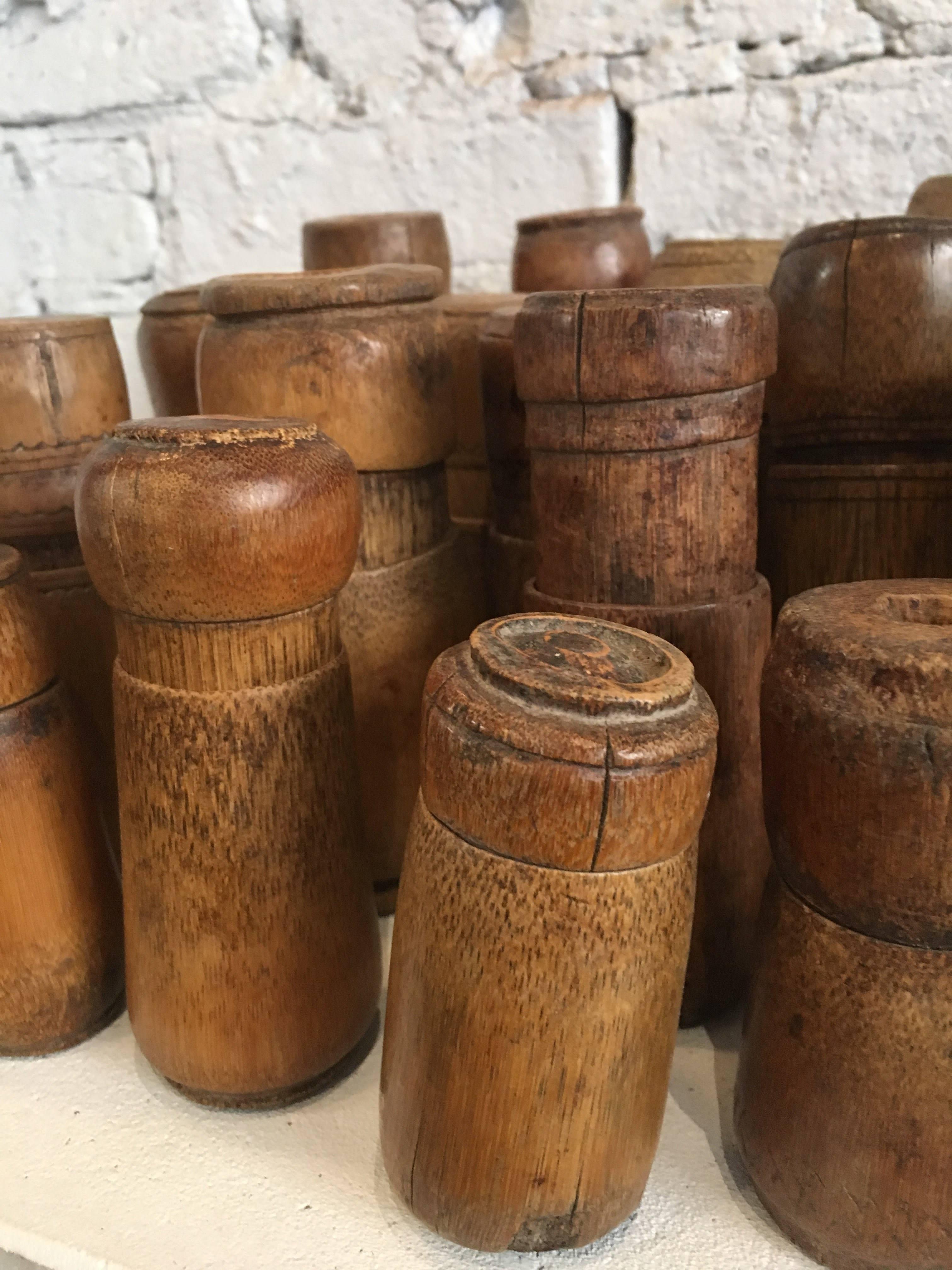 Bamboo 19th-20th Century Collection of Tobacco Lime Containers from Papua New Guinea 