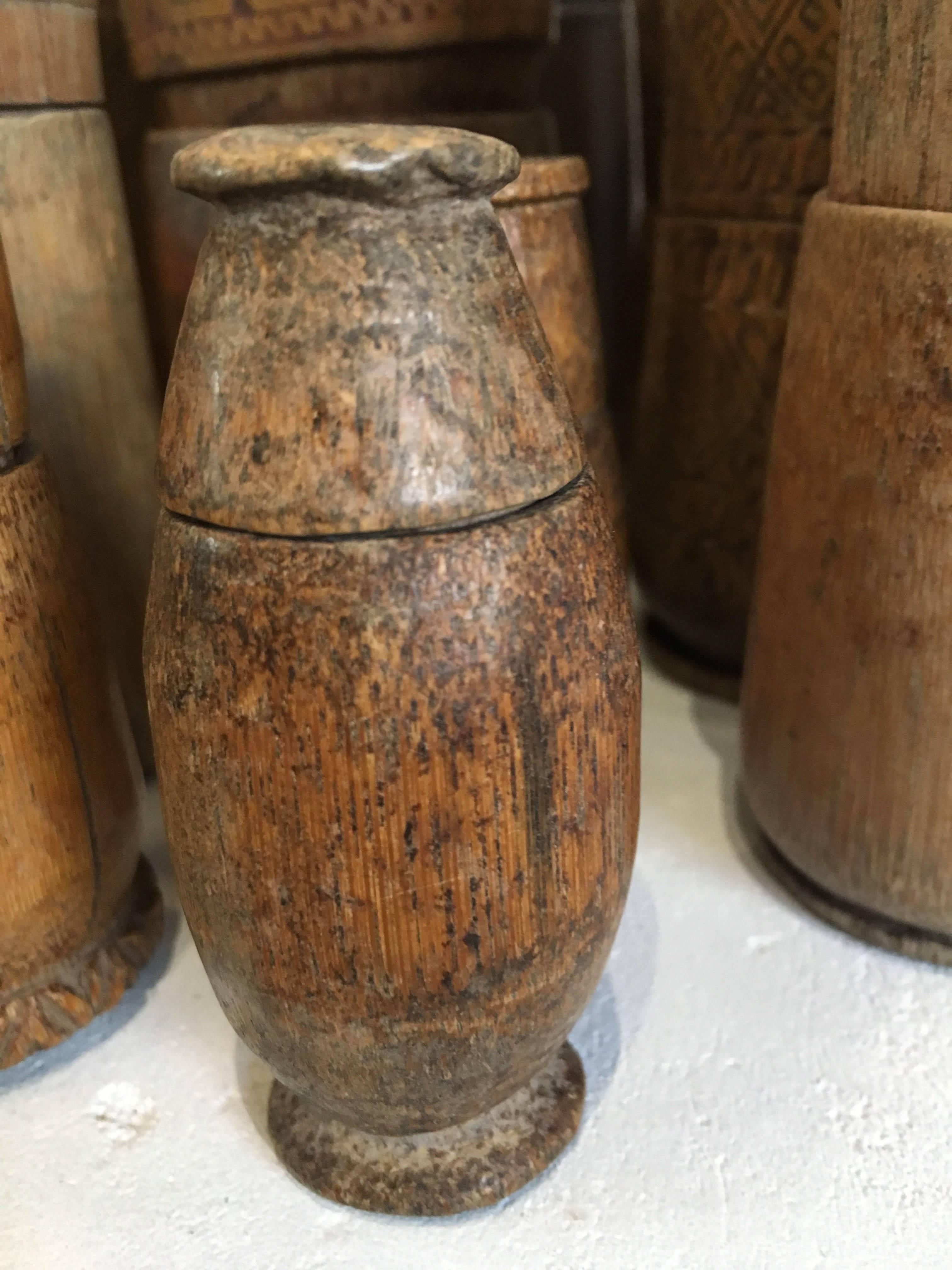 19th-20th Century Collection of Tobacco Lime Containers from Papua New Guinea  2