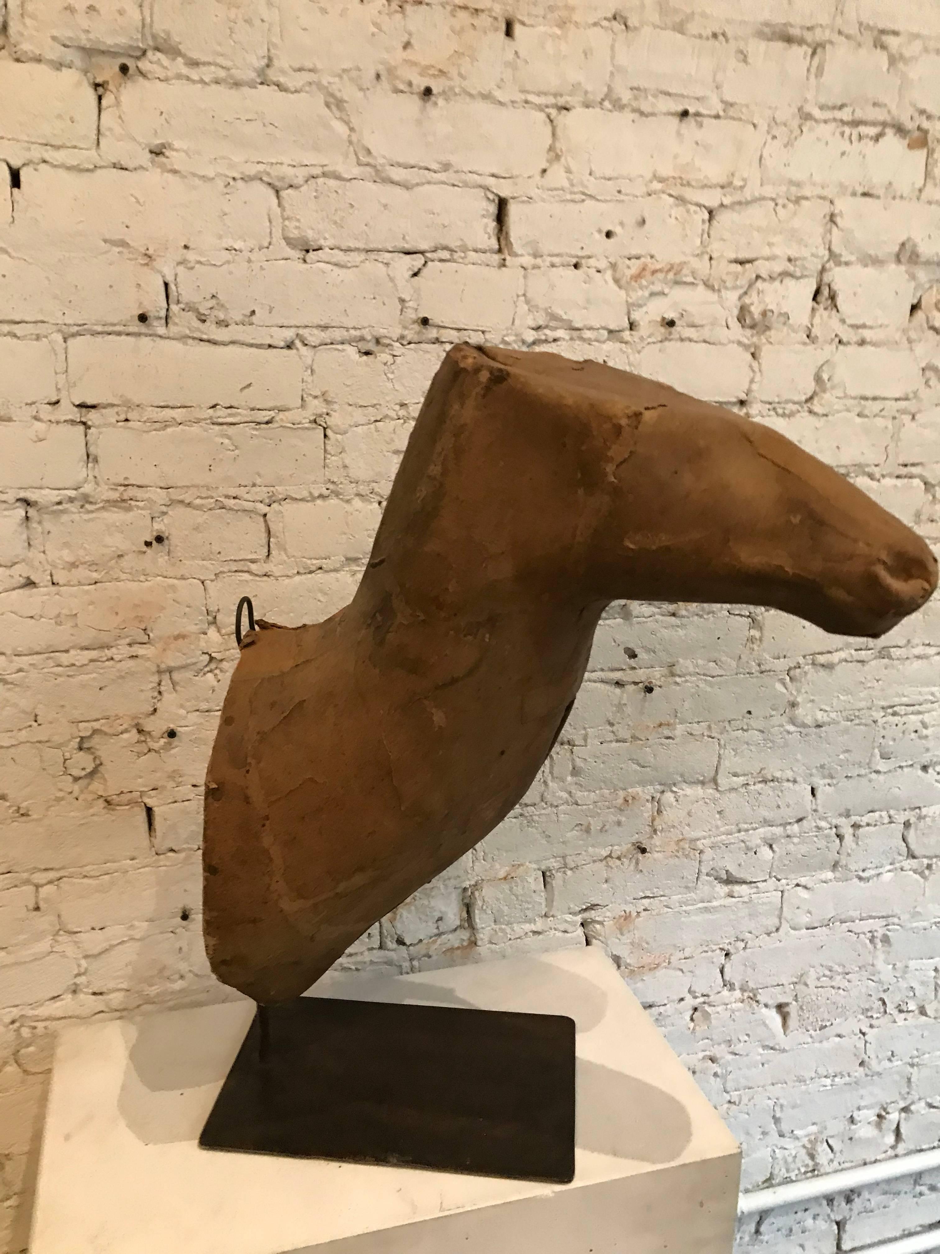 Early 20th Century Taxidermy Mold Horse Head For Sale 2